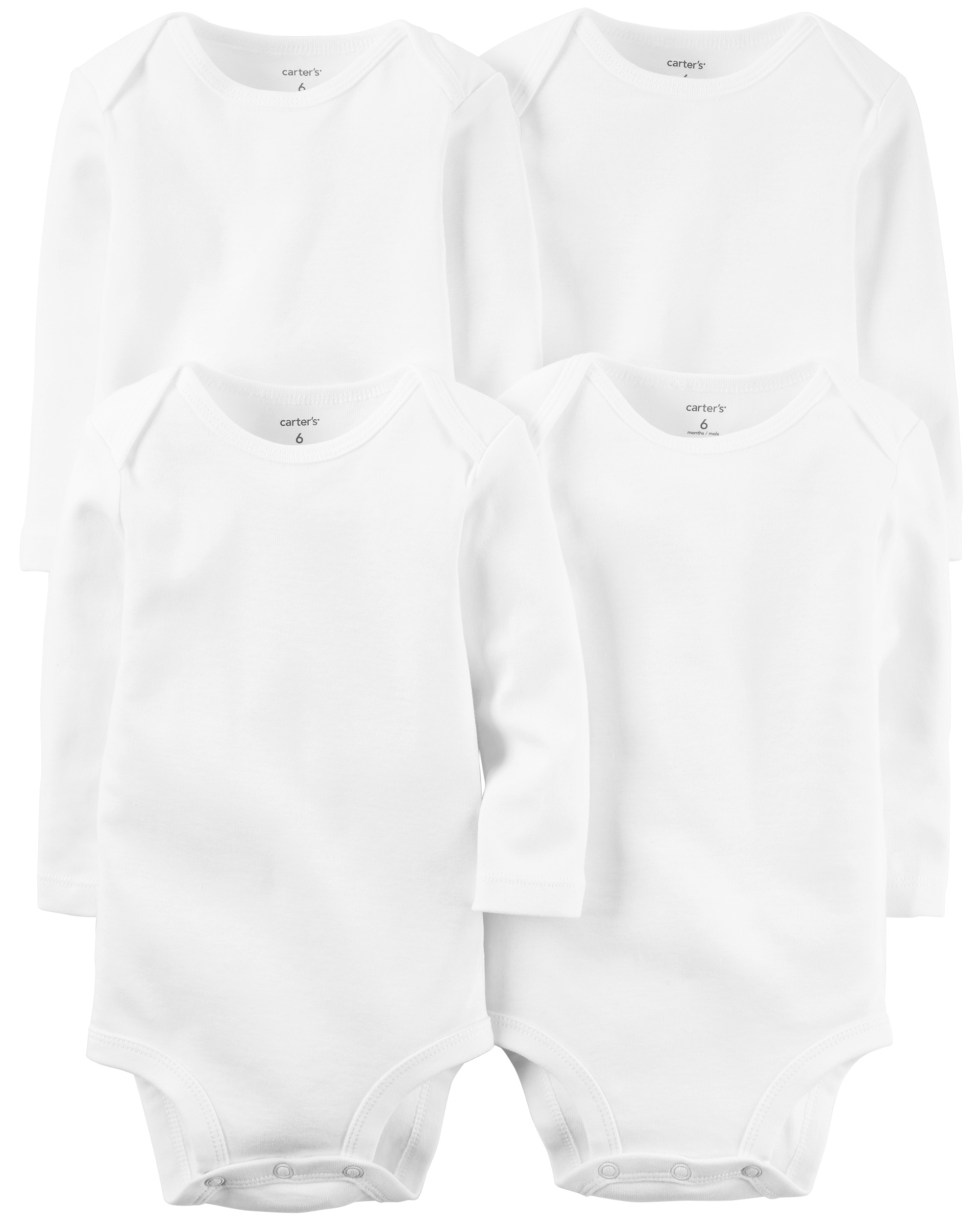 Carter's 4-Pack Long-Sleeve Bodysuits