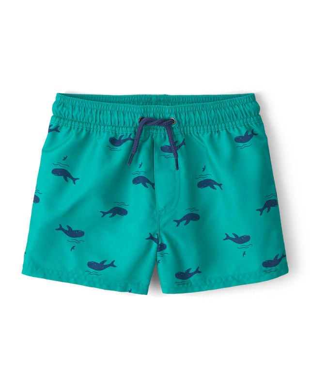 Carter's Toddler Boys Whale Swim Trunks, Multicolor