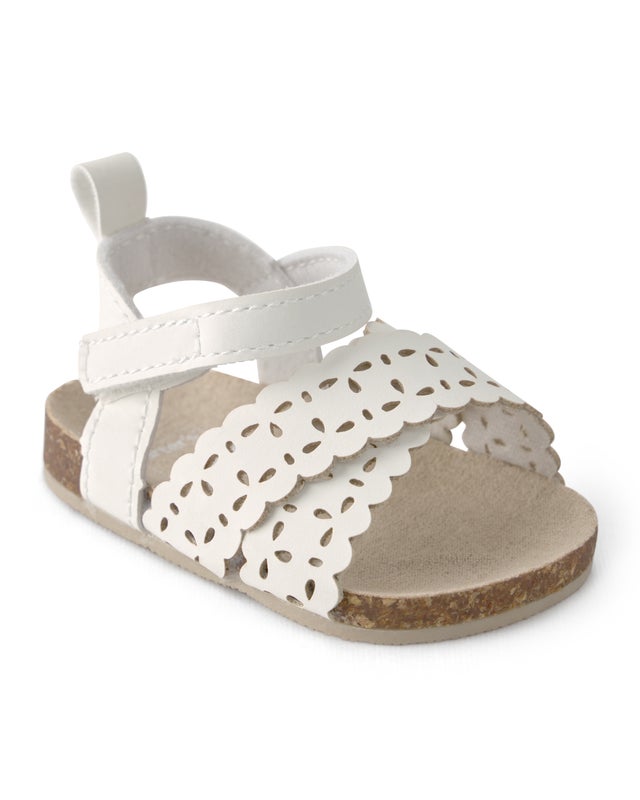Carter's Baby Girls Perforated Sandal Shoes, White