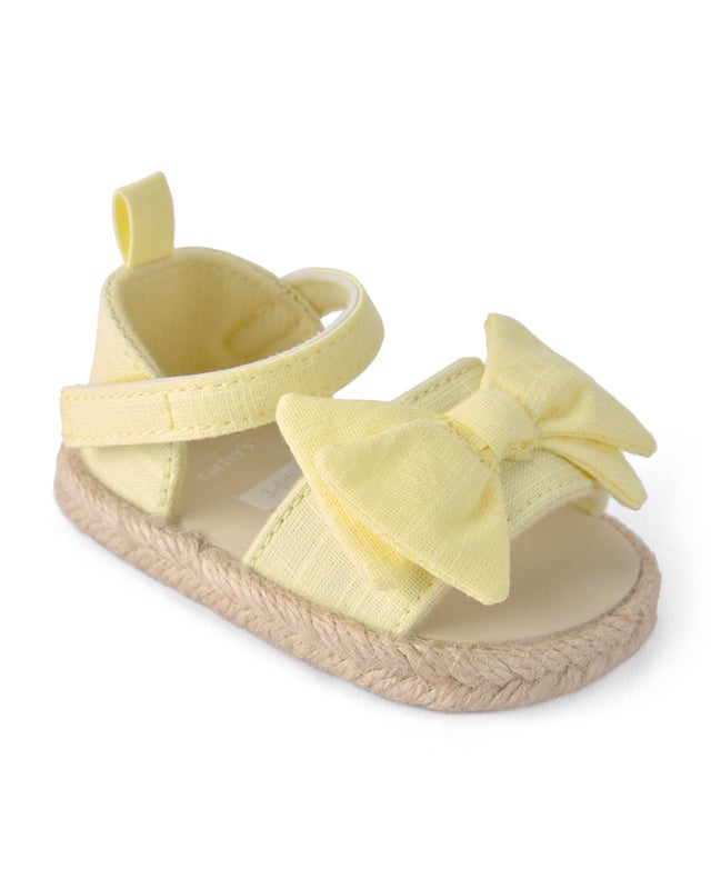 Carter's Baby Girls Bow Sandal Shoes, Yellow