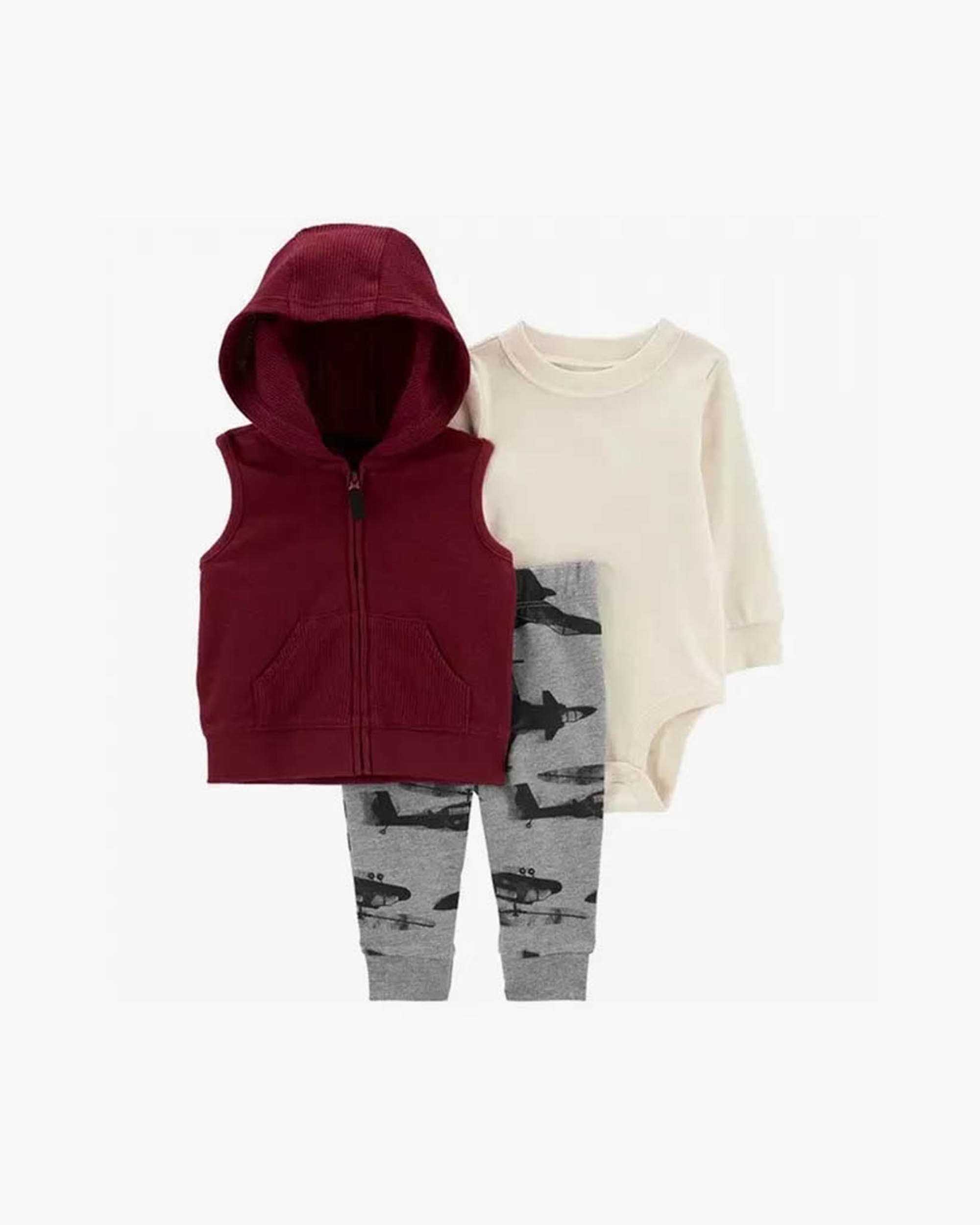 Carter's 3-Piece Aeroplane Print Pants Set