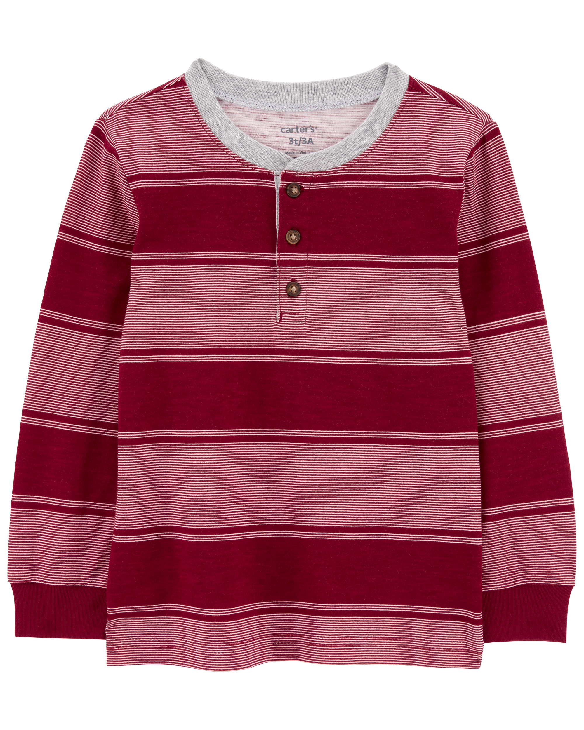 Carter's Henley Red Stripe Henley