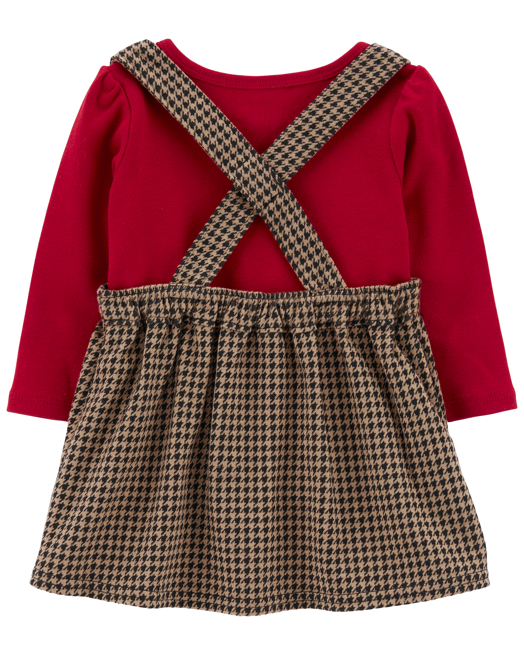Carter's 3 Piece Red Black Plaid Jumper Set