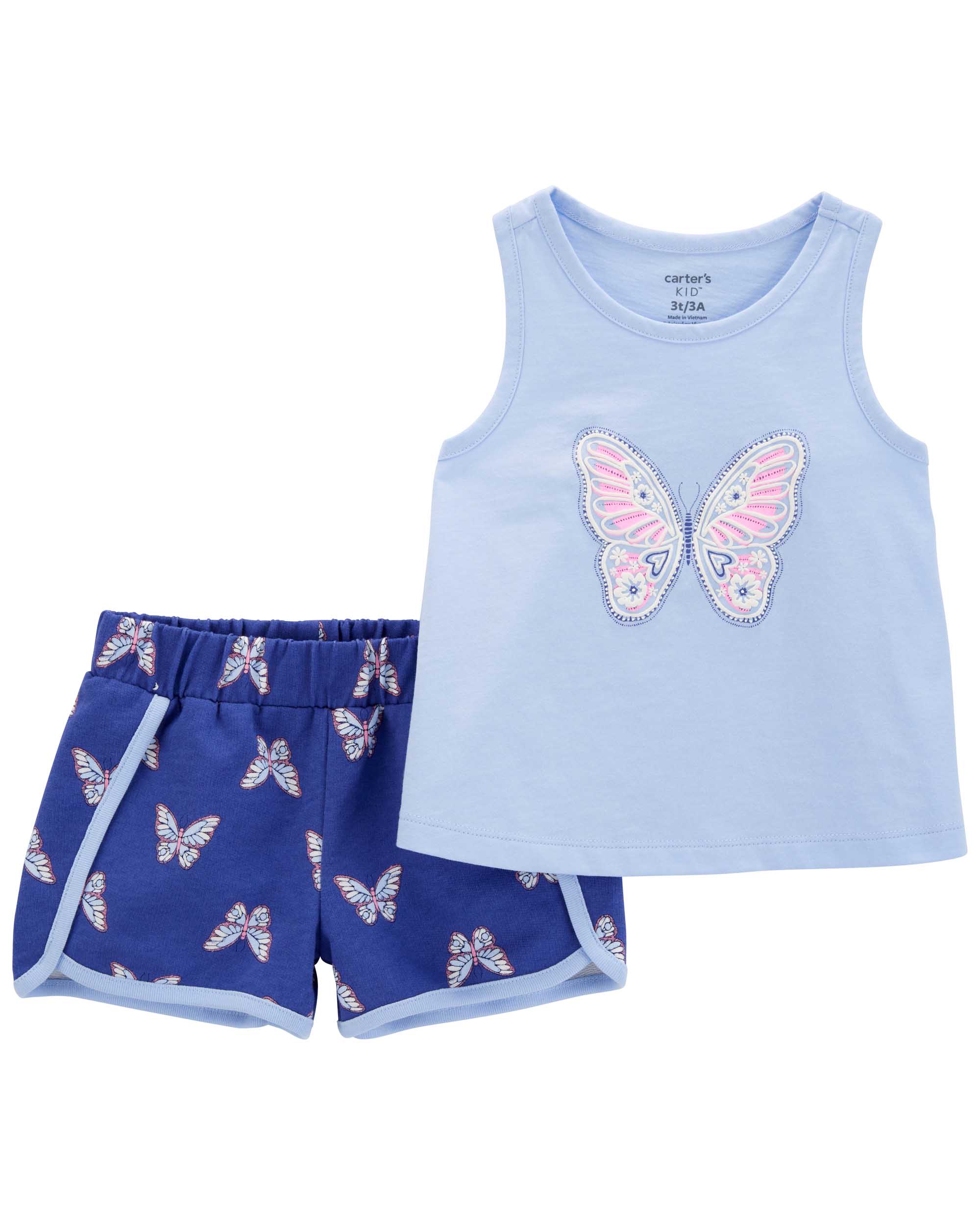 Carter's 2-Piece Butterfly Print Shorts Set