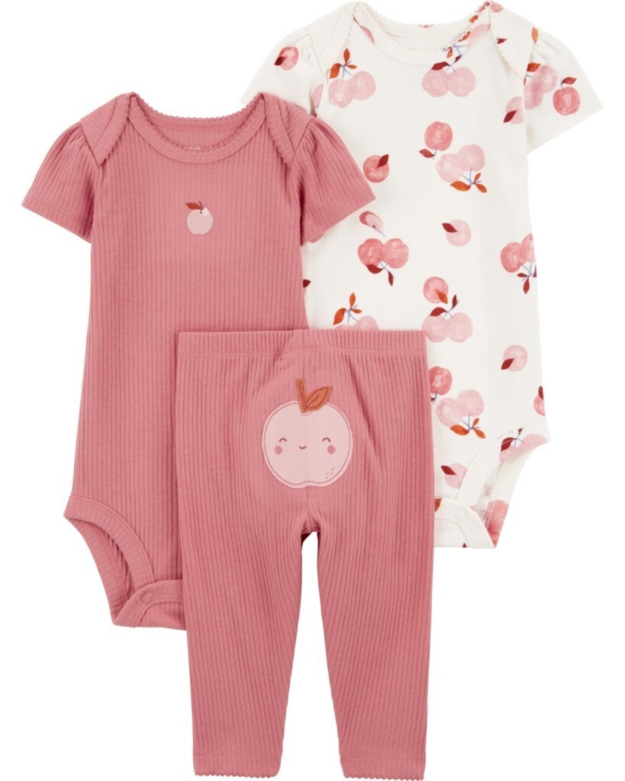 Carter's 3-Piece Apple Printed Little Character Set
