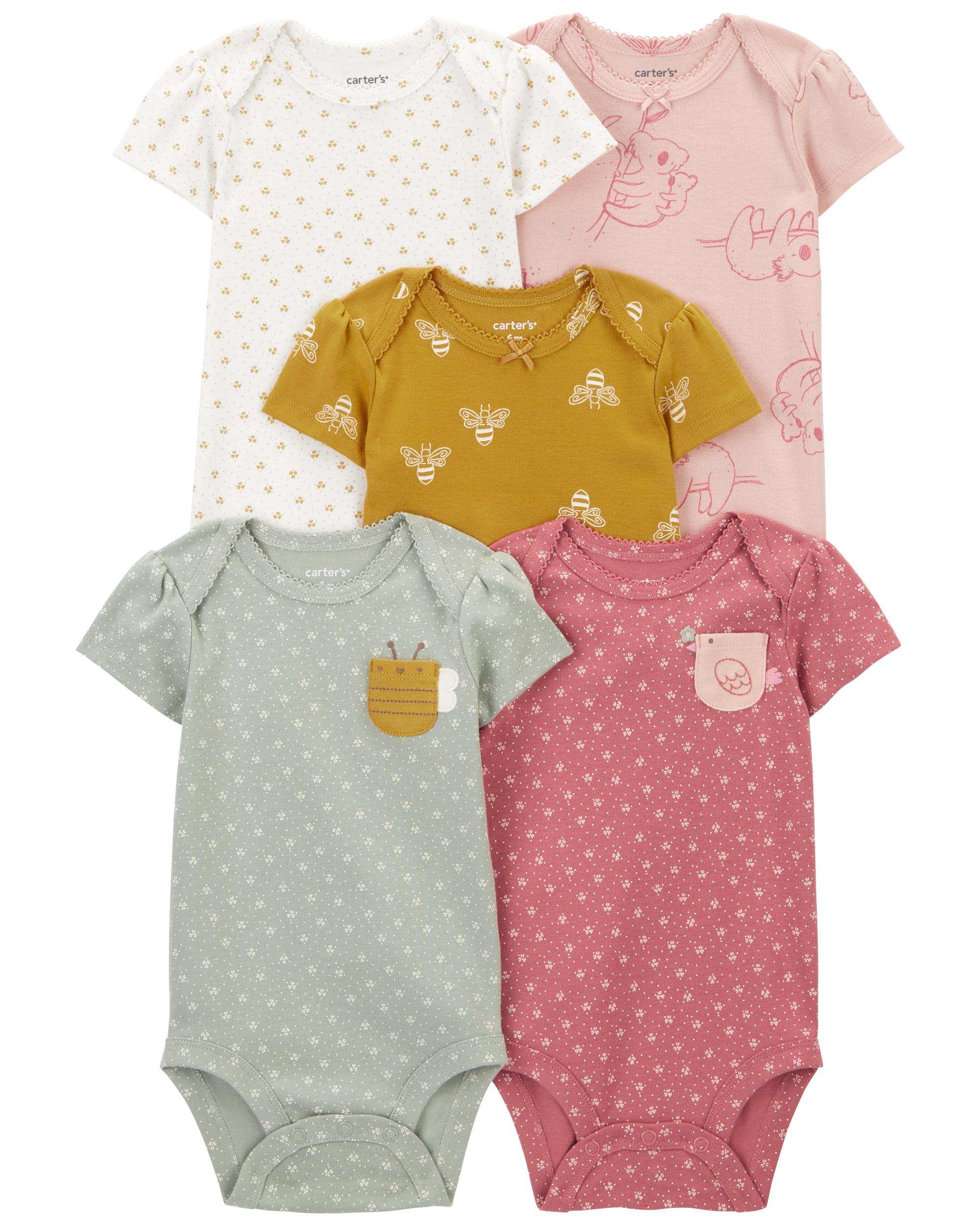 Carter's 5-Piece All-Over Printed Bodysuit Pack