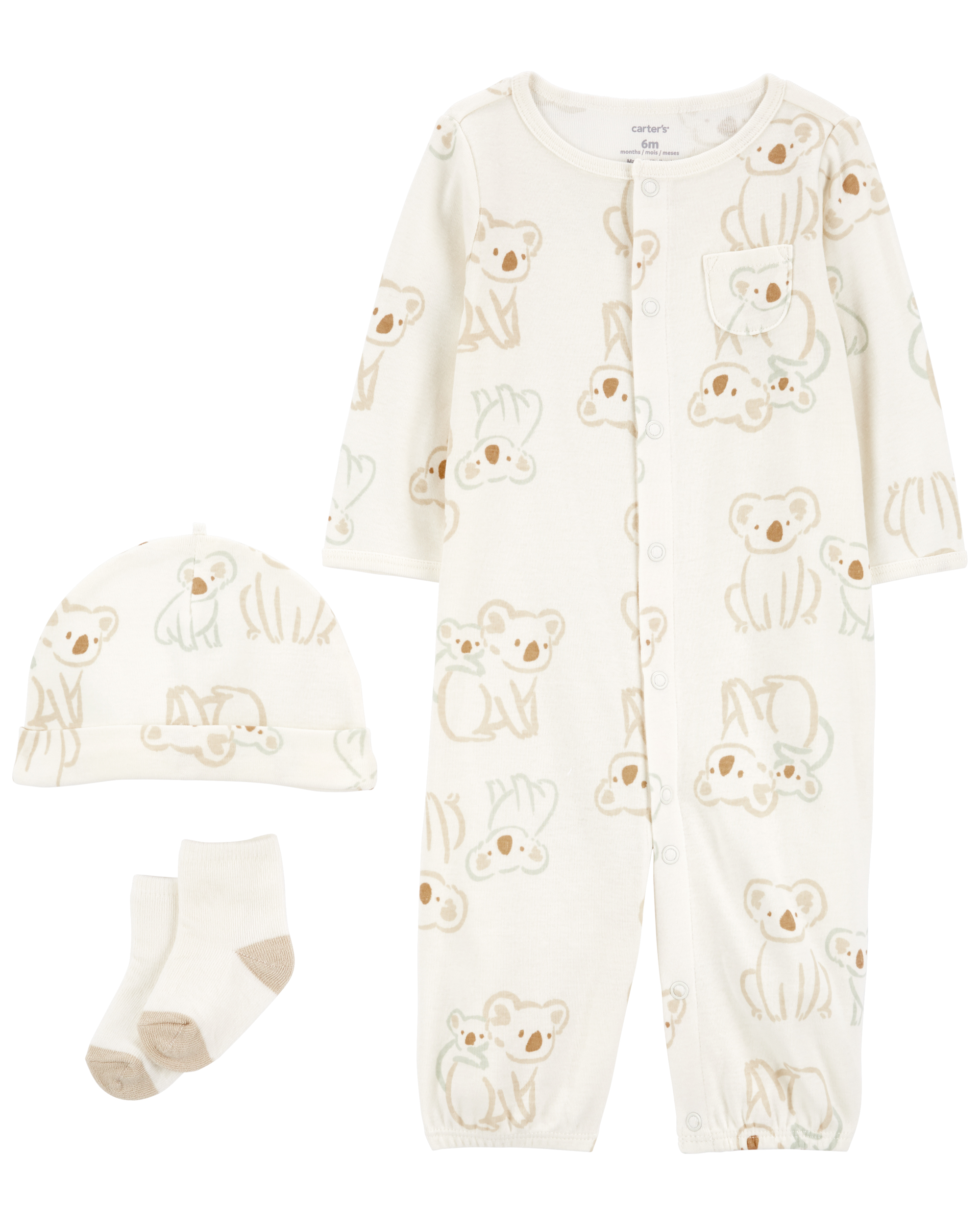 Carter's SU24 I N Converter Gown Ivory Koala