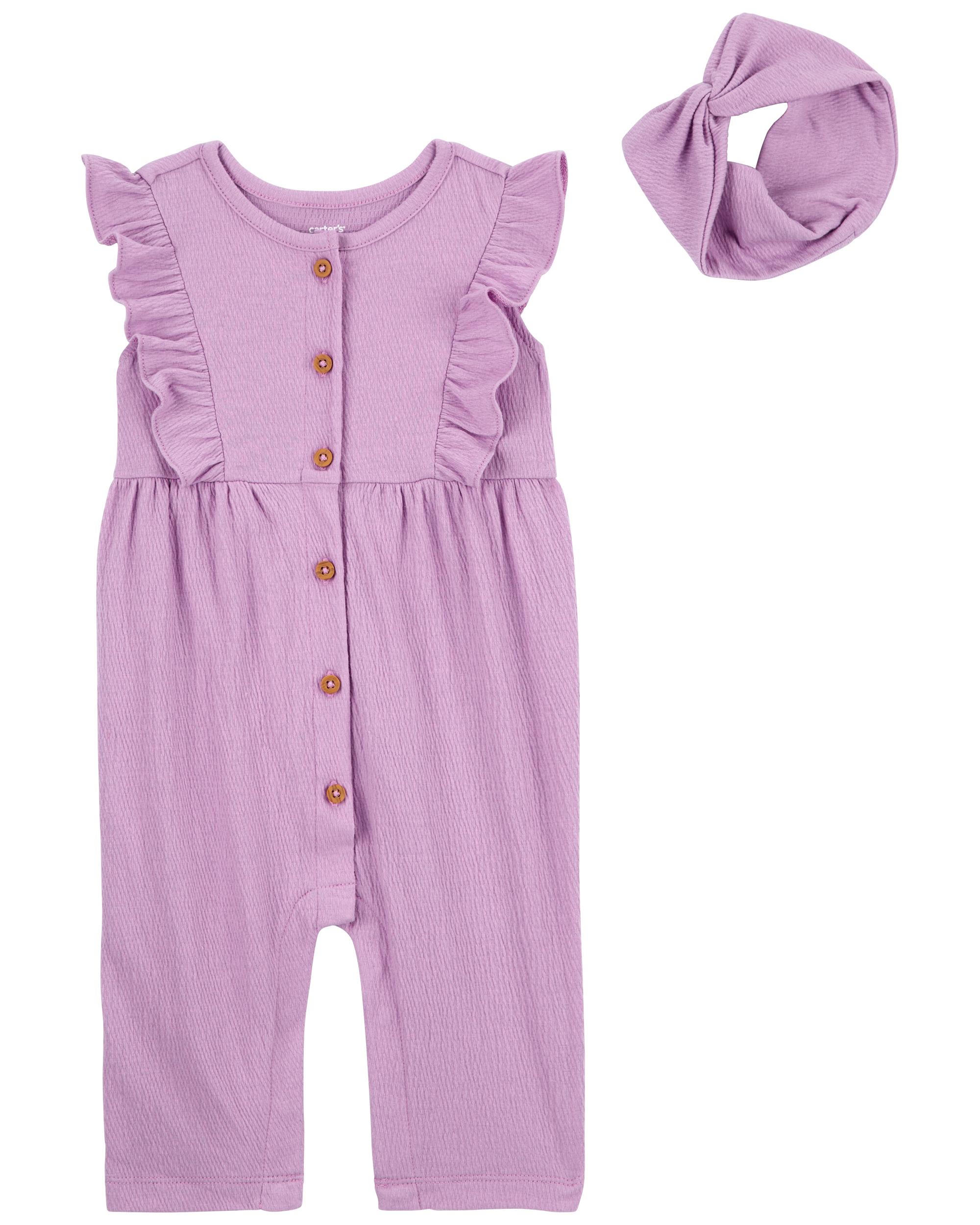 Carter's 2-Piece Jumpsuit and Headwrap Set