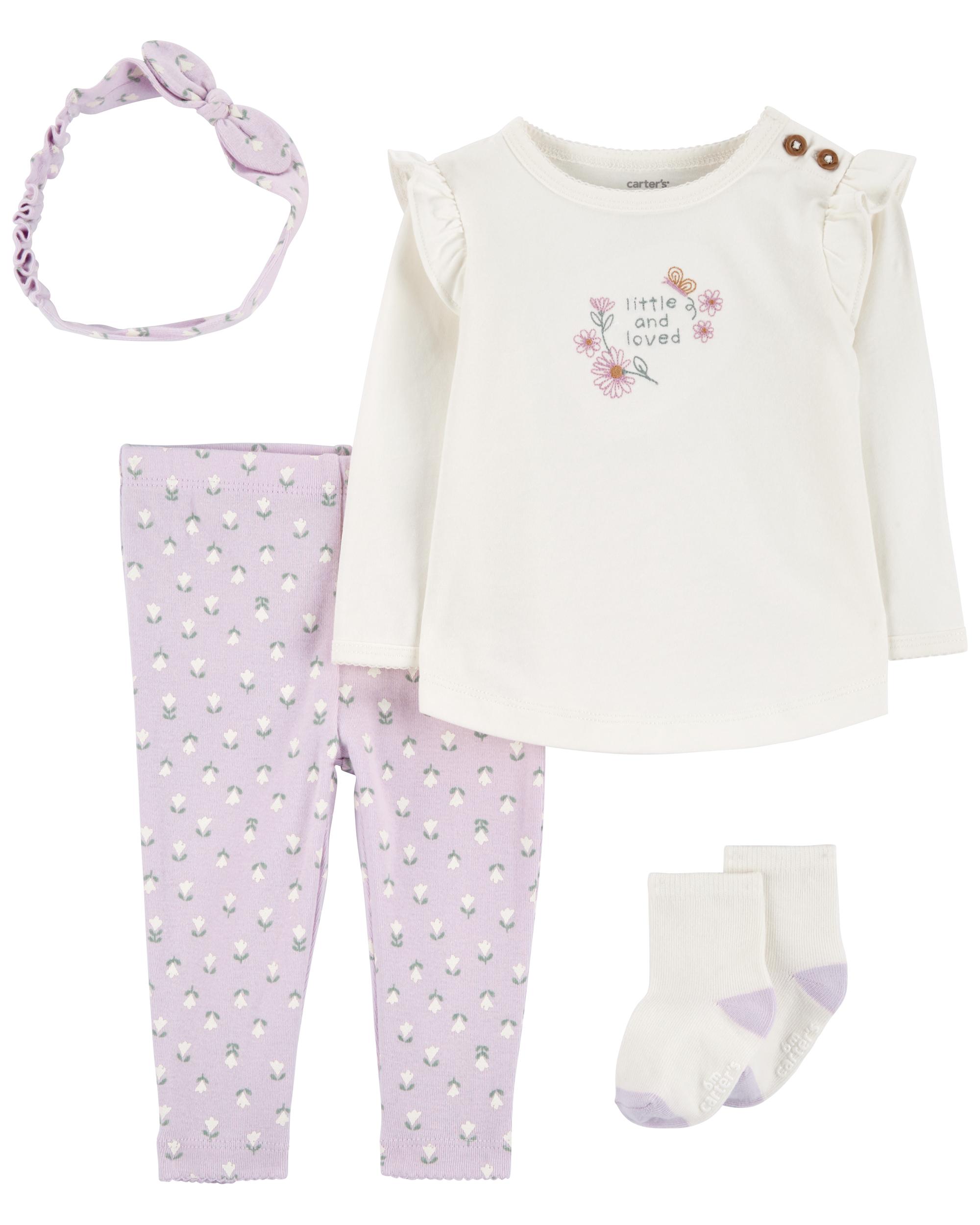 Carter's 4-Piece Floral Printed Outfit Set