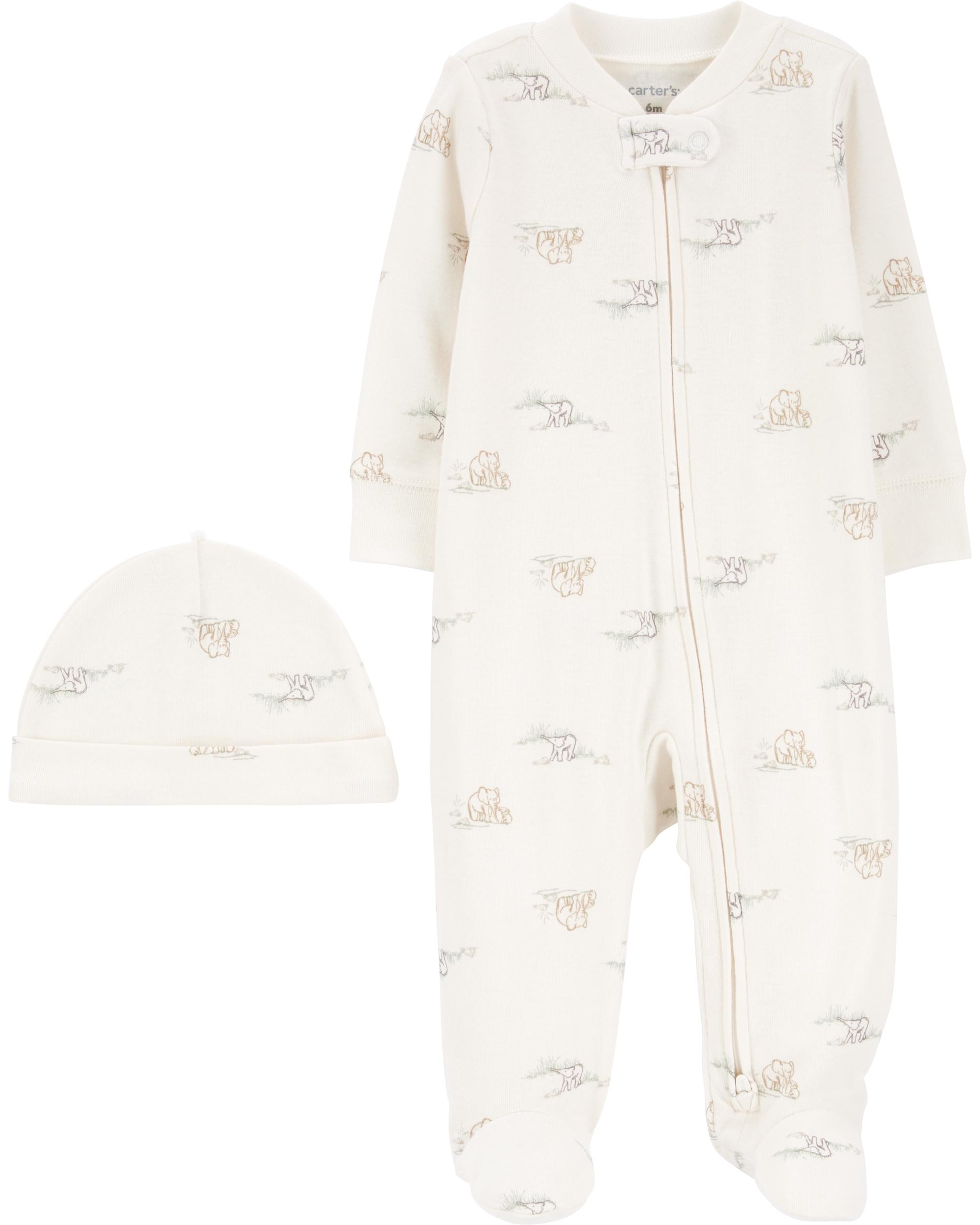 Carter's 2-Piece Elephant Printed Sleep and Play Set
