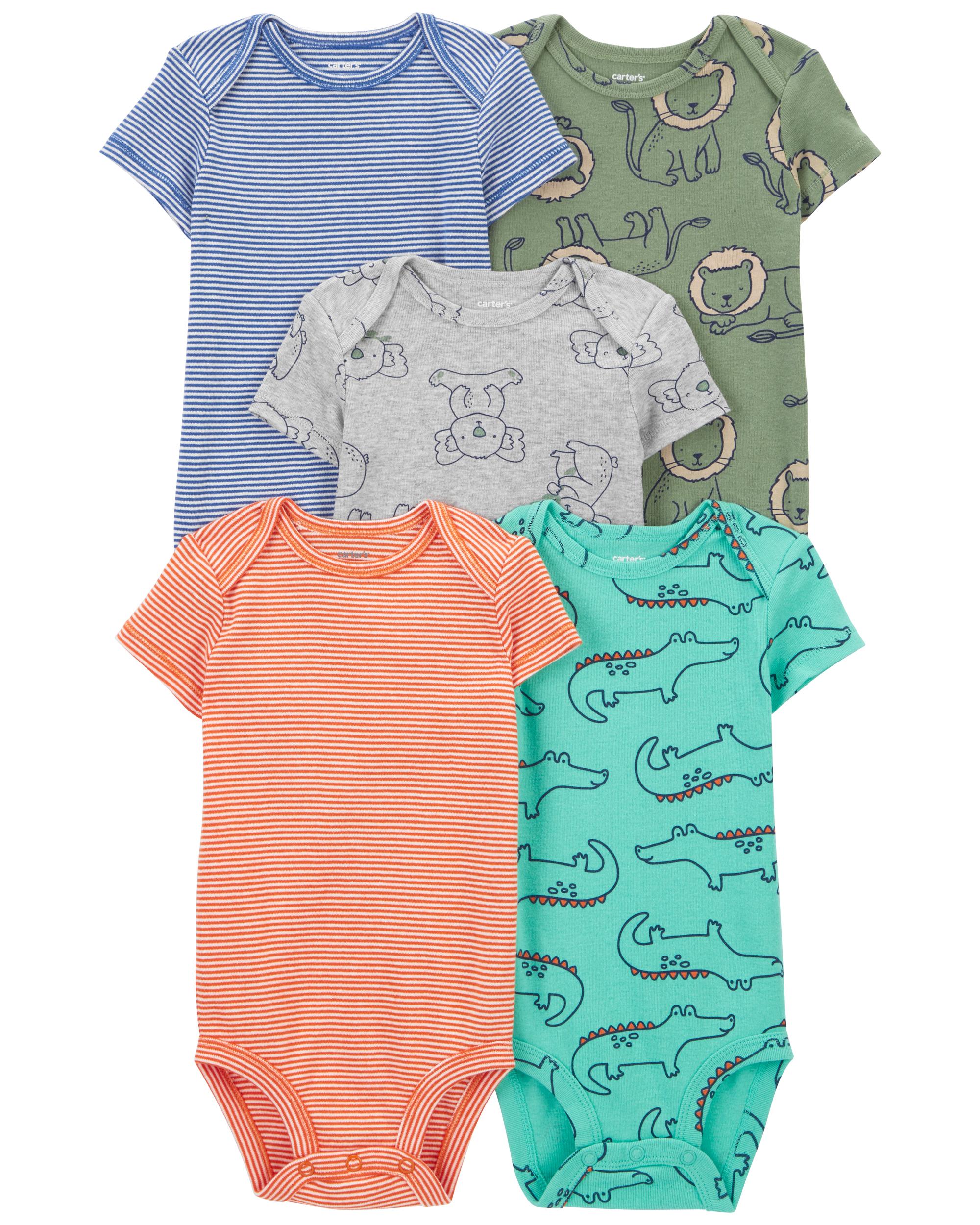 Carter's 5-Piece Animal Printed Bodysuit Pack