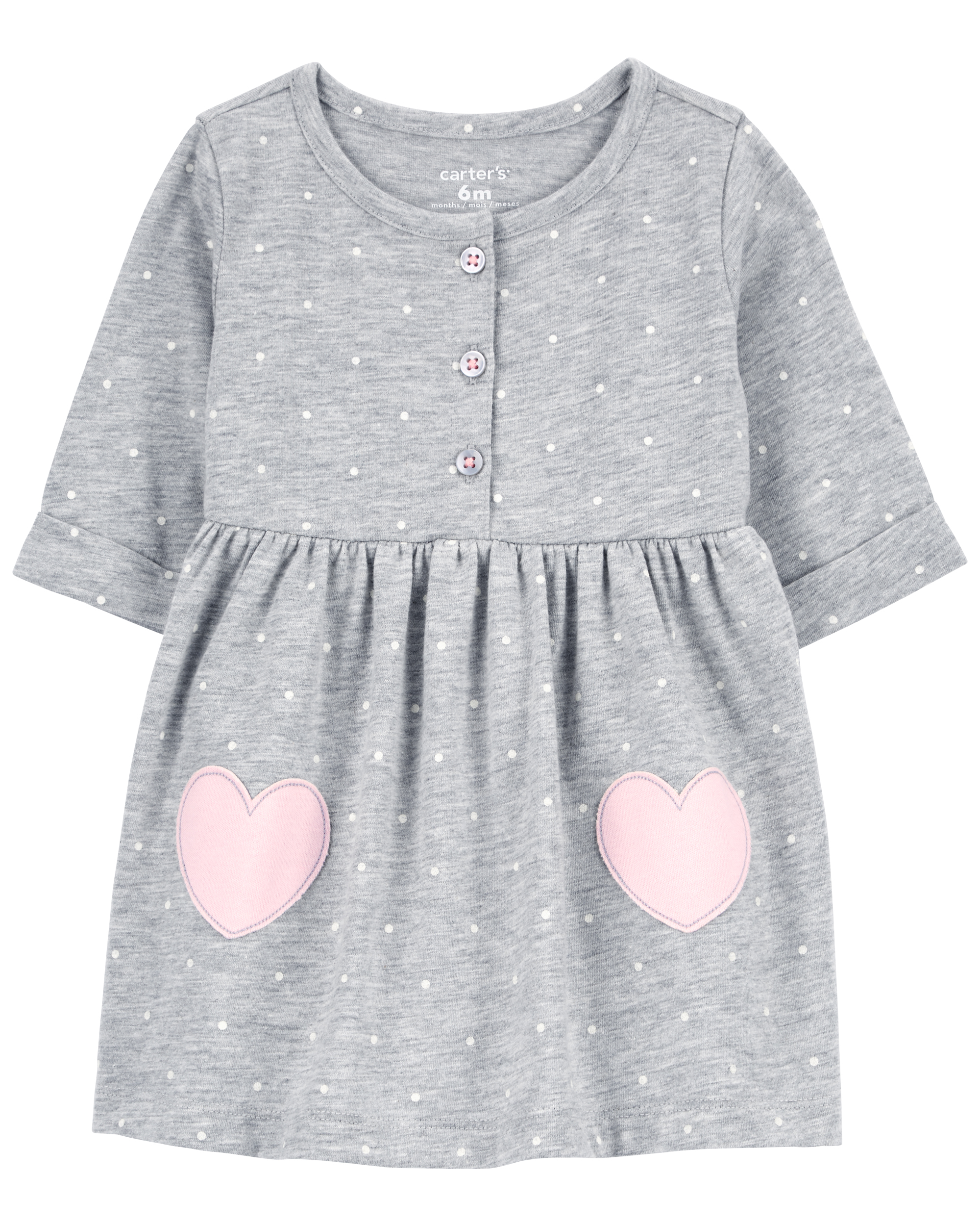 Carter's Dress Classic Gray Heart