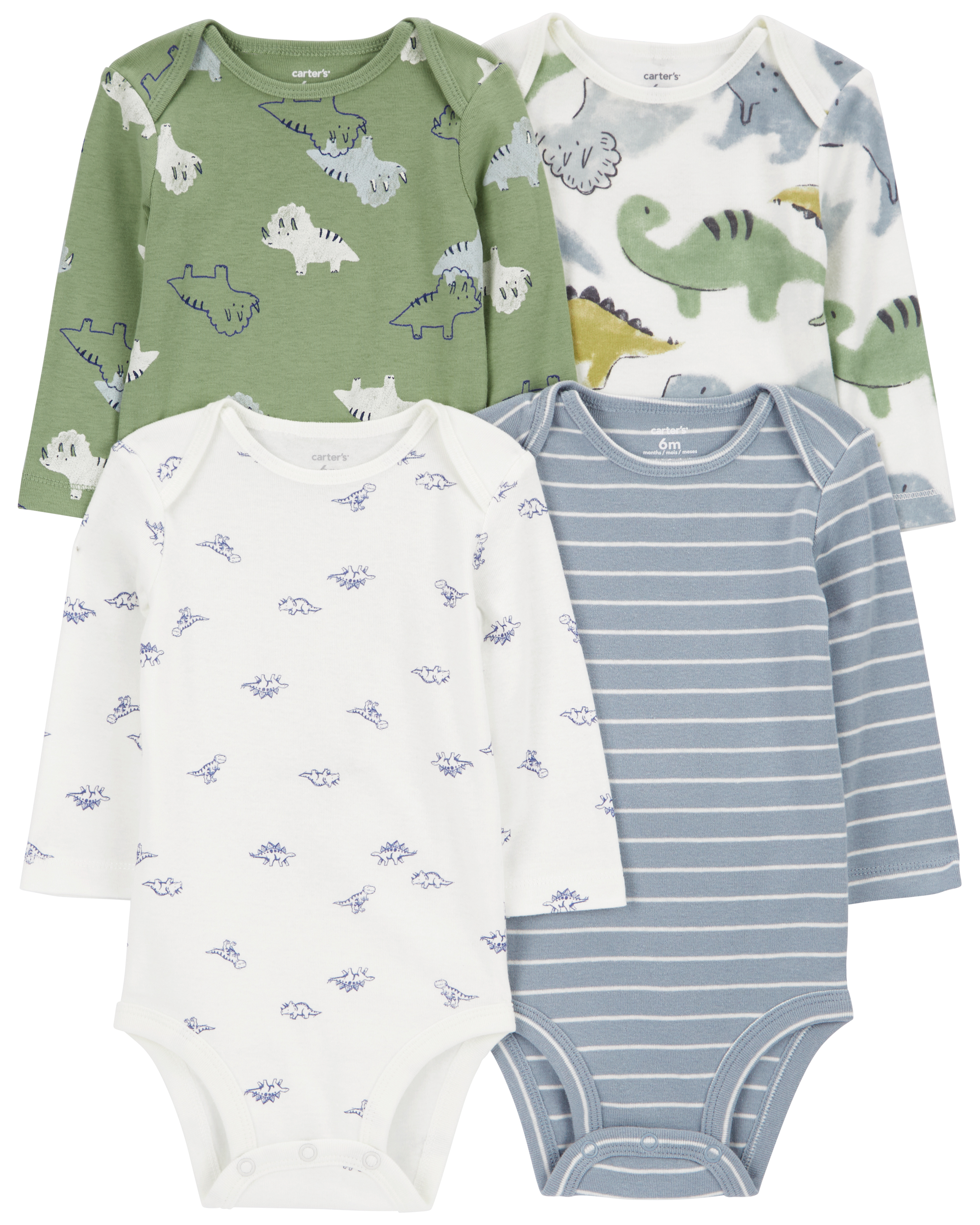 Carter's Pack of 4 BS Dino Stripe Blue