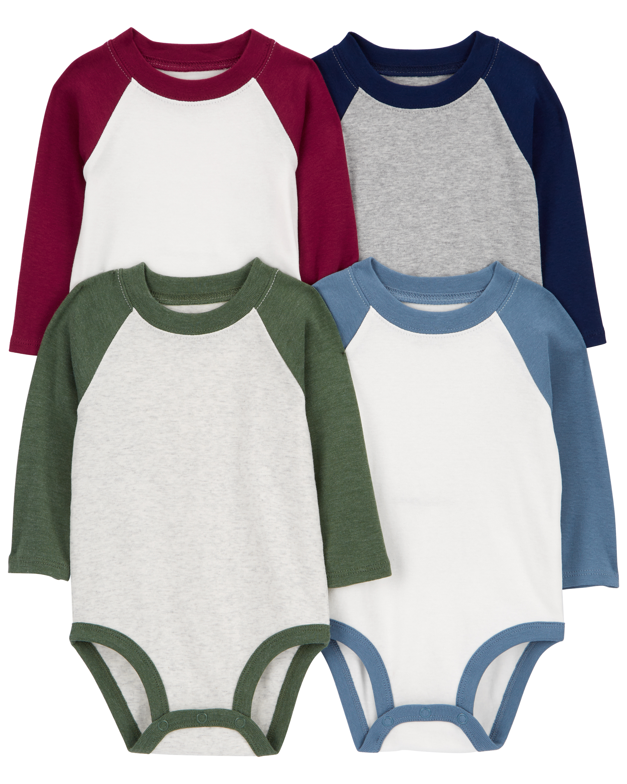 Carter's Pack of 4 Bodysuit BB Raglan Solid