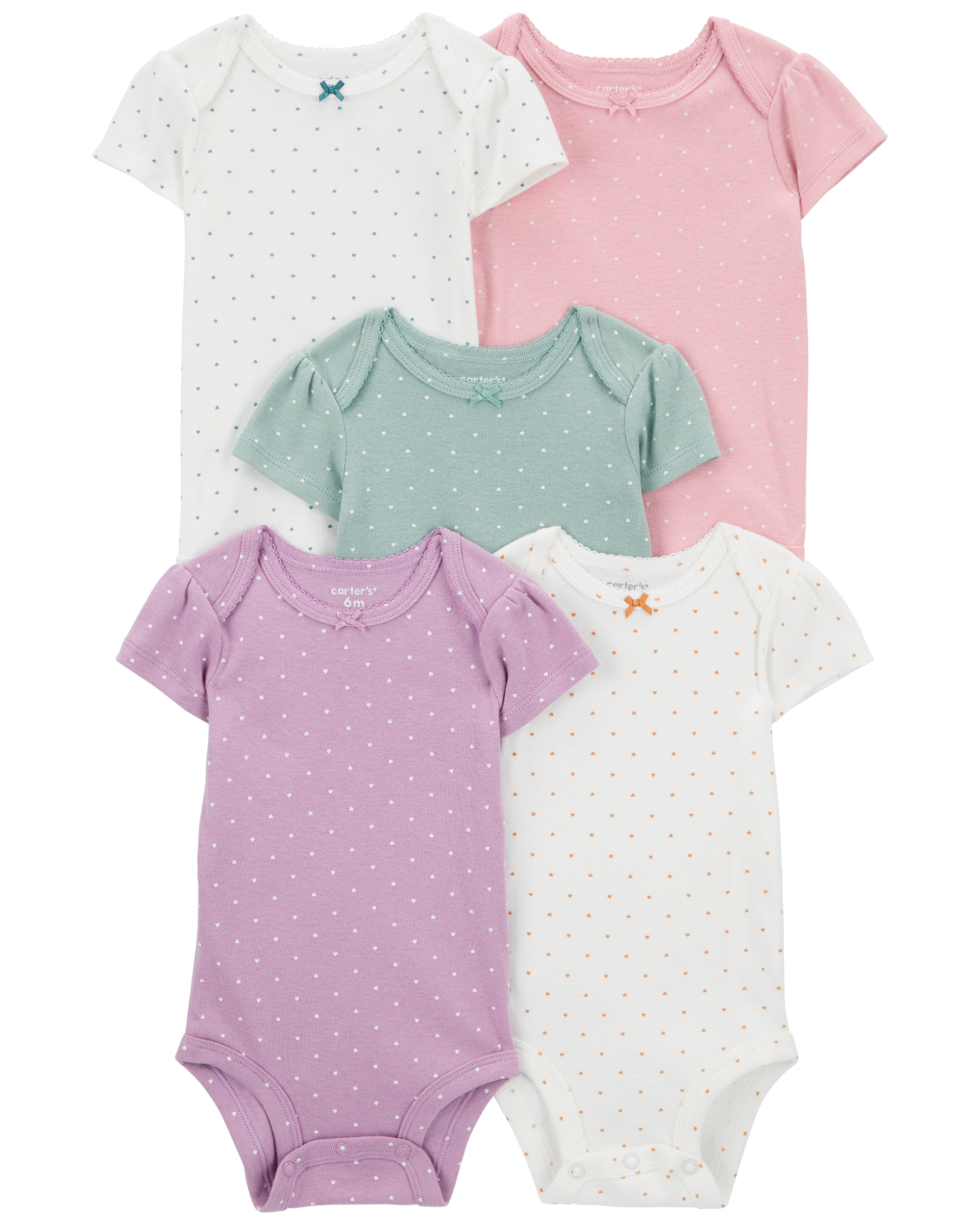 Carter's Pack of 5 Bodysuit BB Heart Dots
