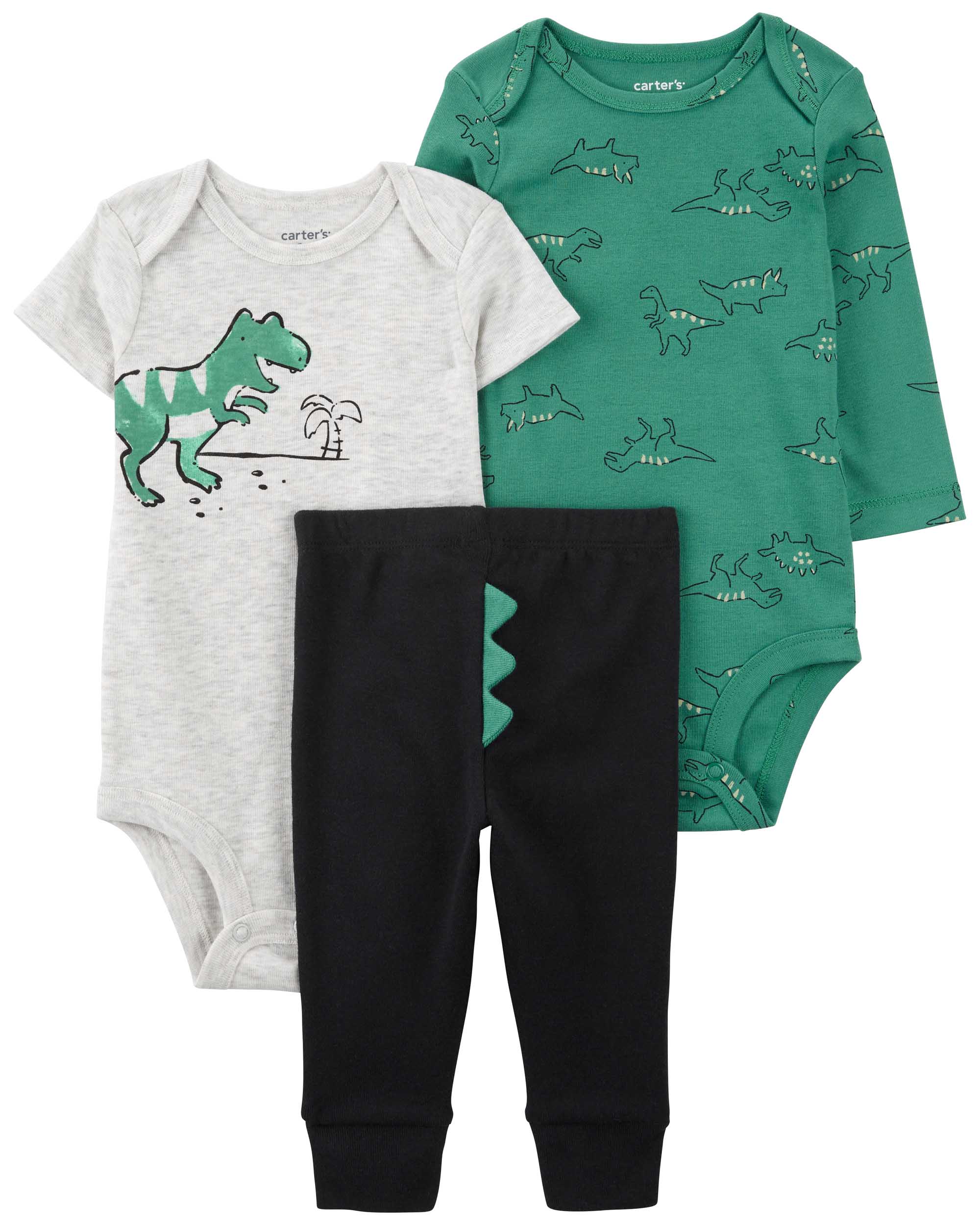 Carter's 3-Piece Dinosaur Bodysuit and Pants Set