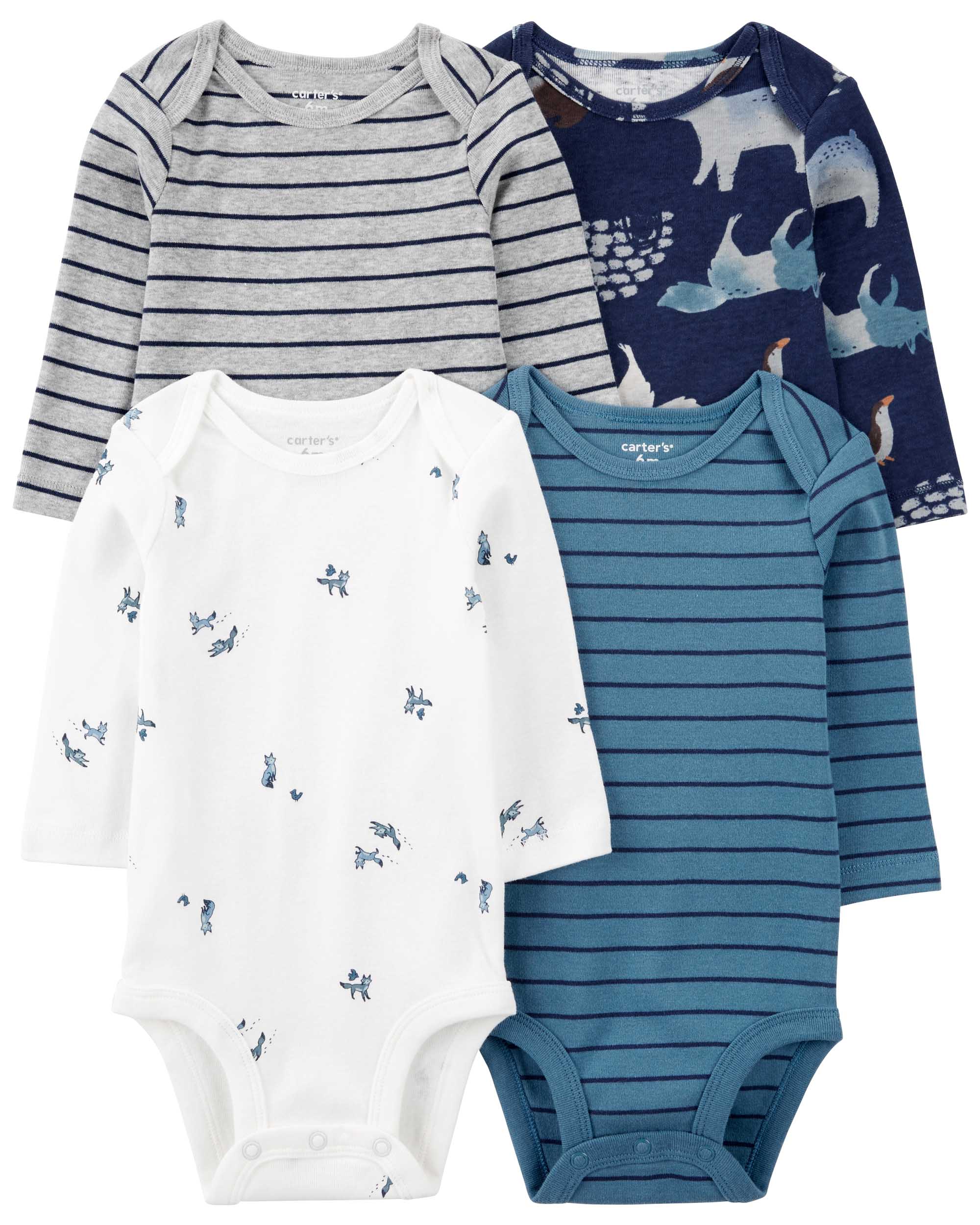 Carter's 4-Pack Animal Print Bodysuits