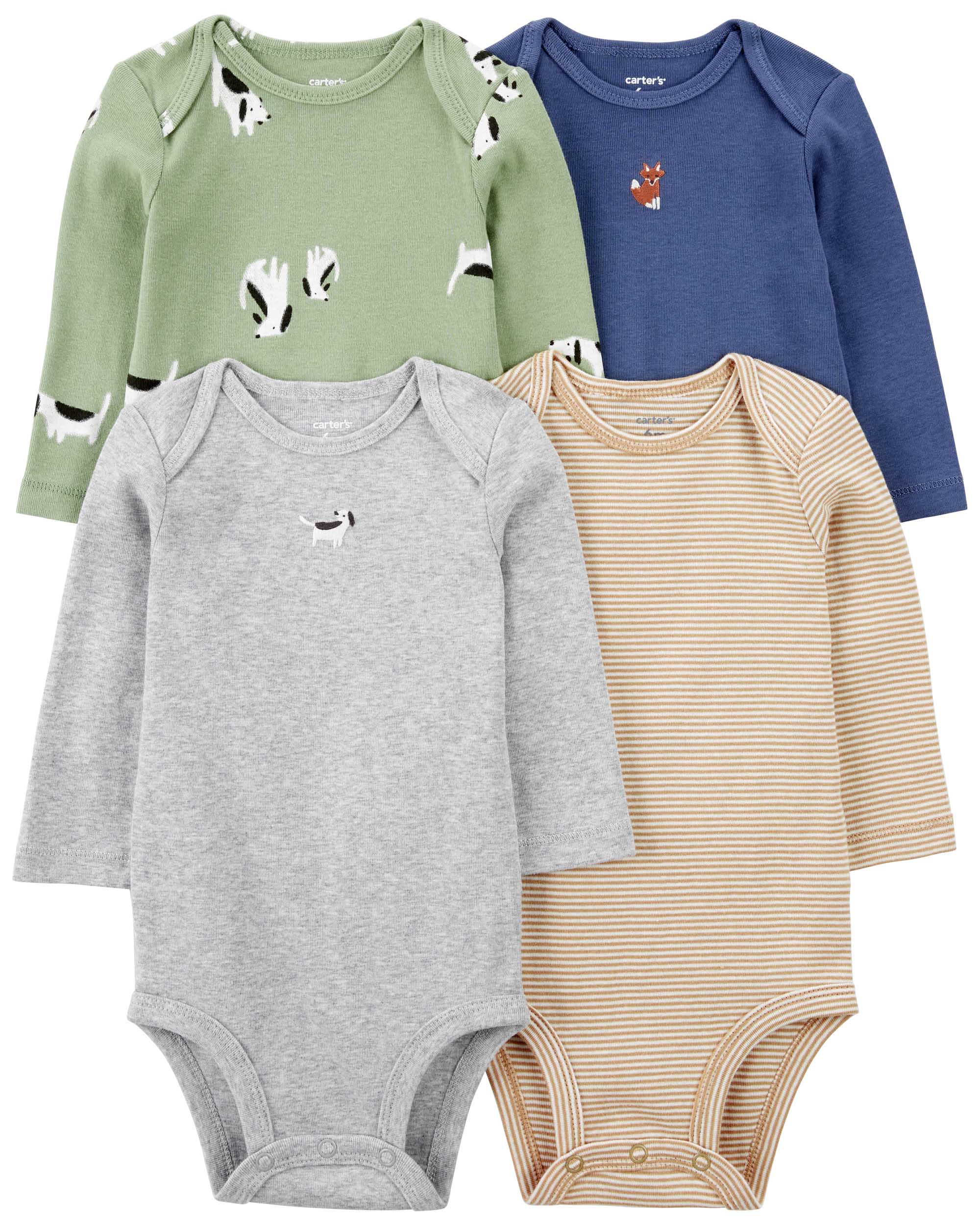 Carter's 4-Pack Fox Print Bodysuits