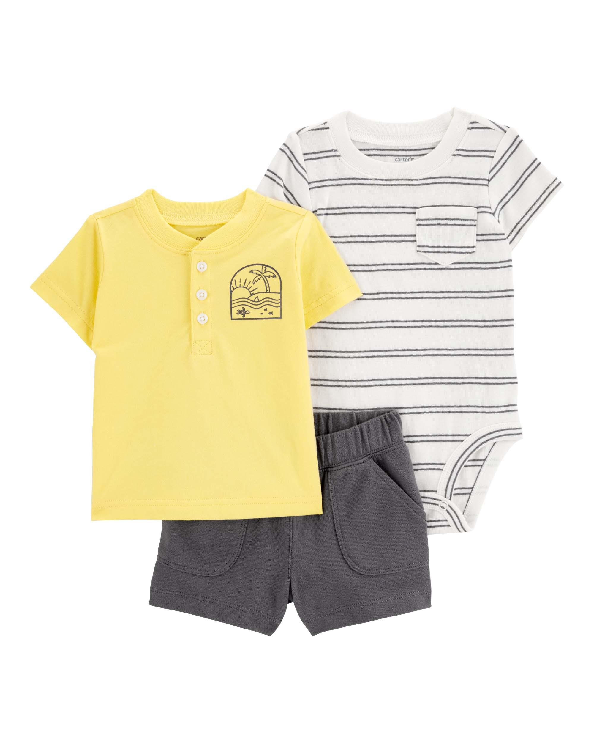 Carter's Baby 3-Piece Striped Outfit Set - Multicolor