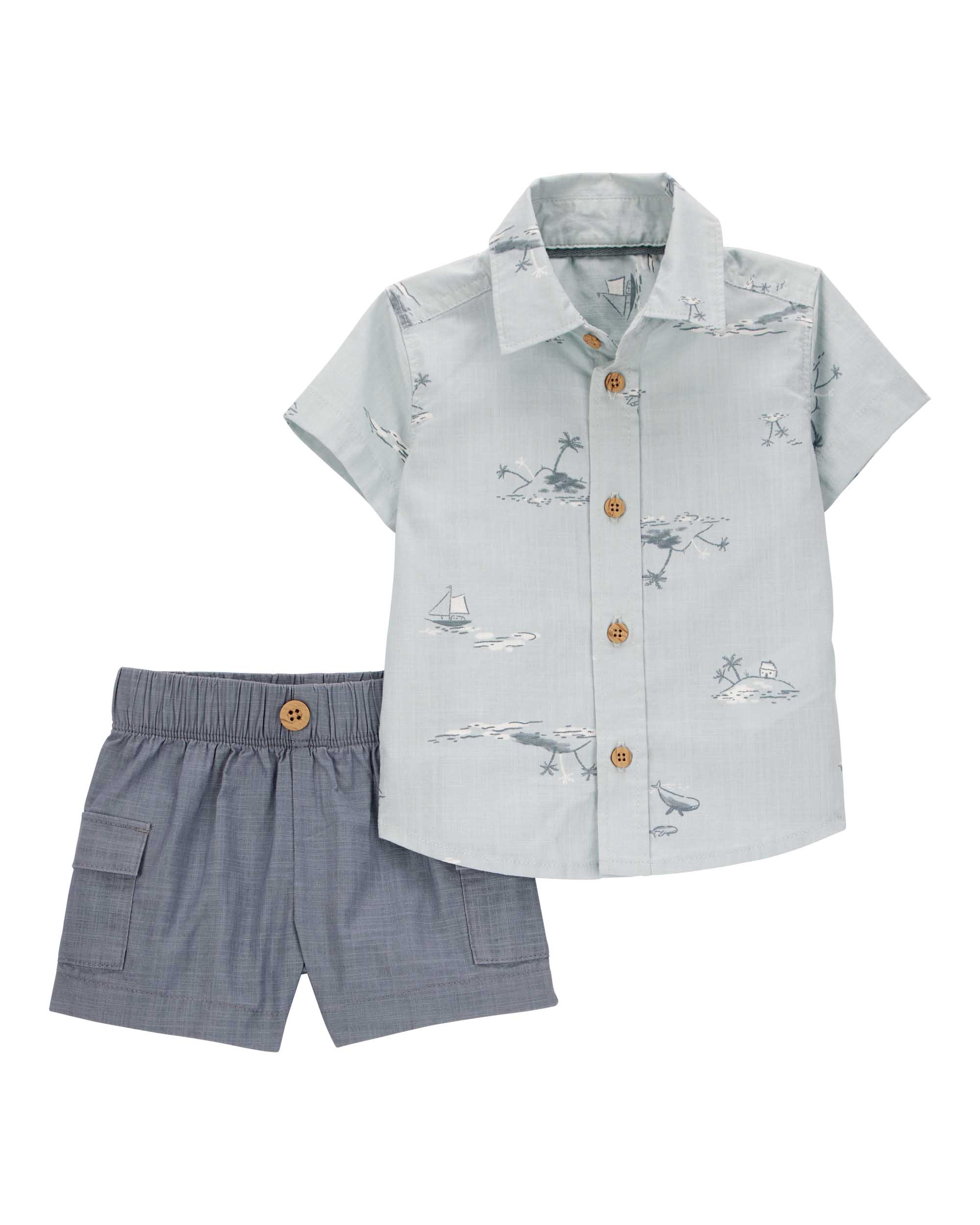 Carter's 2-Piece Palm Tree Shirt and Shorts Set