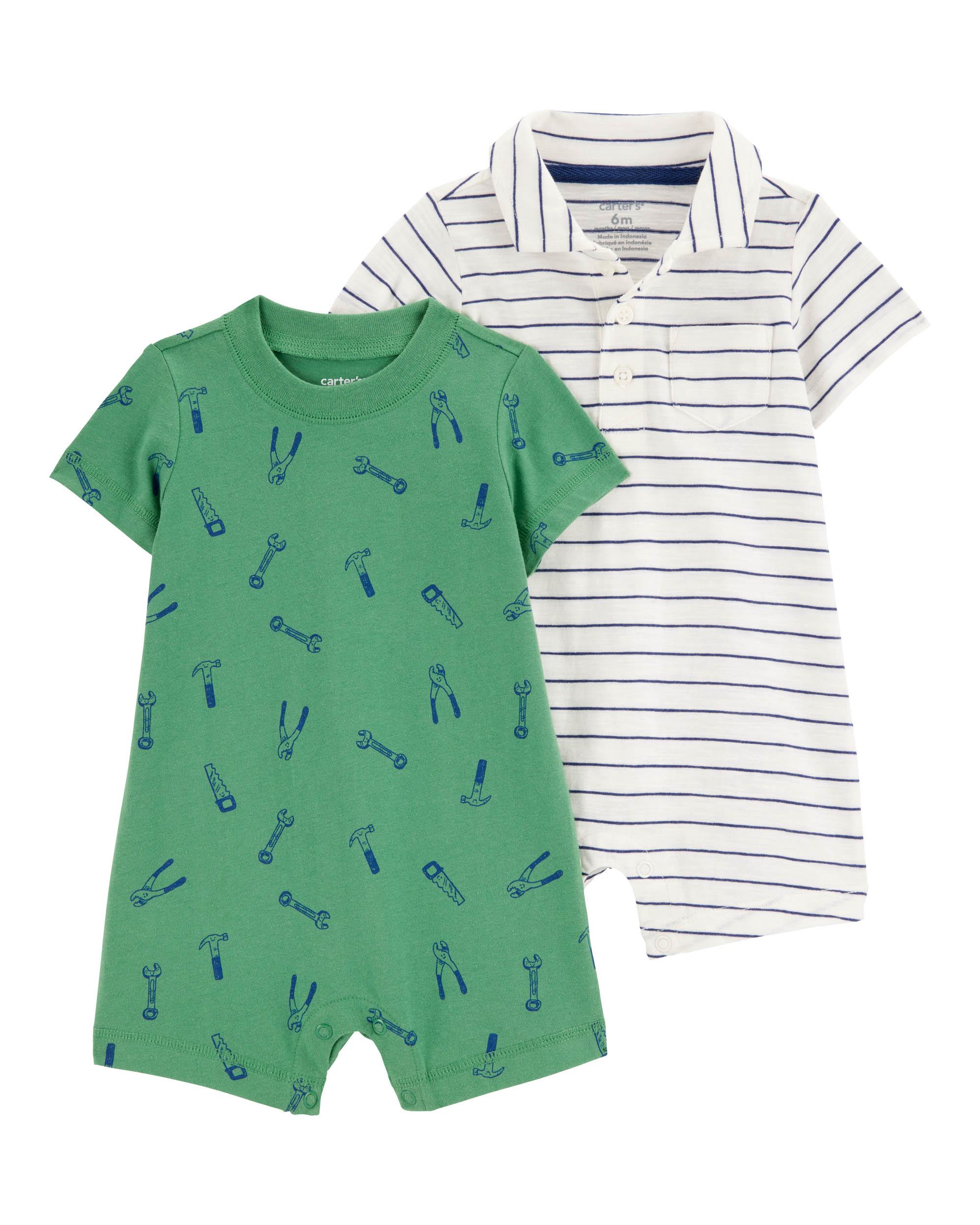 Carter's  2-Pack Striped Rompers