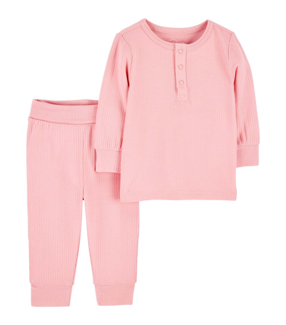PurelySoft 2-Piece Long-Sleeve Tee and Pants Set