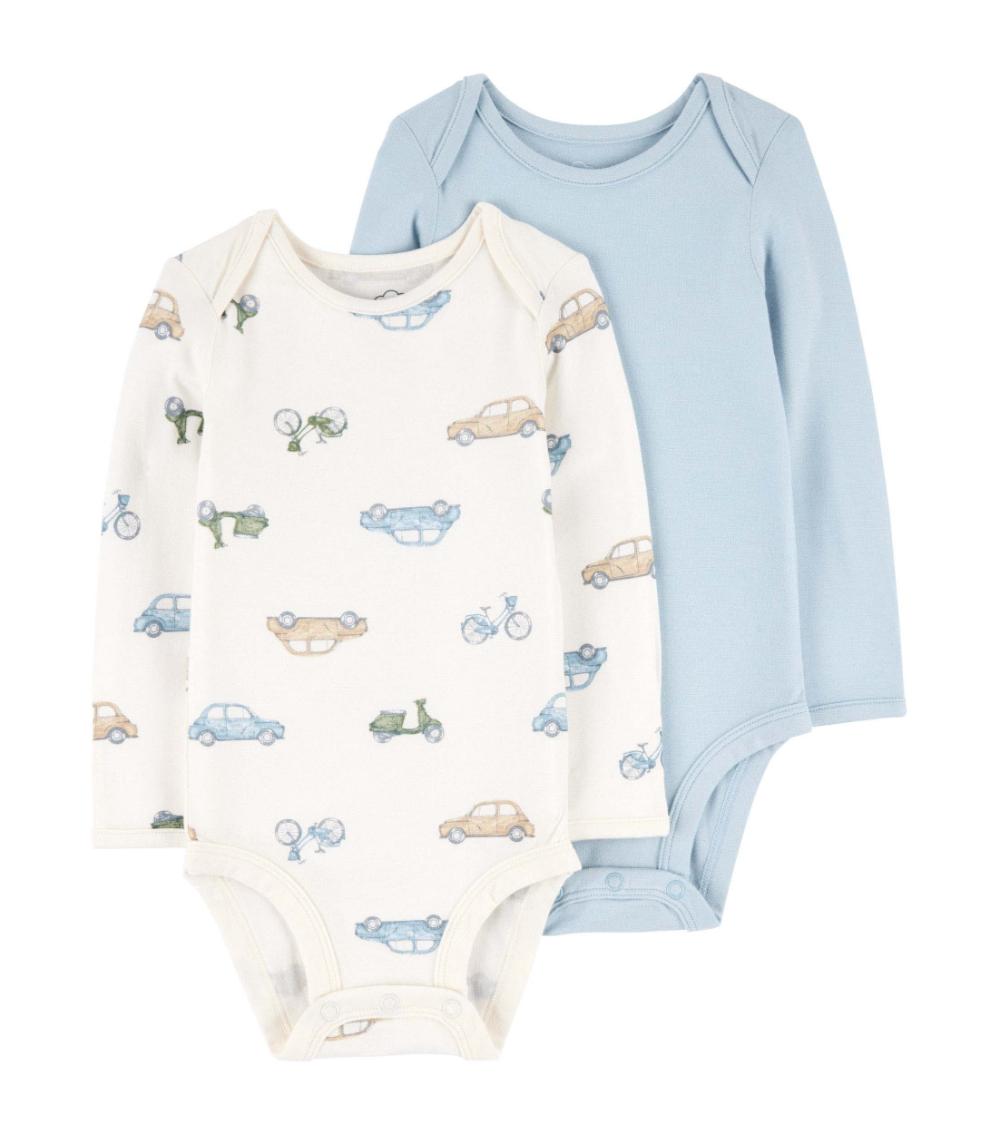 PurelySoft 2-Pack Vehicle Print Bodysuits