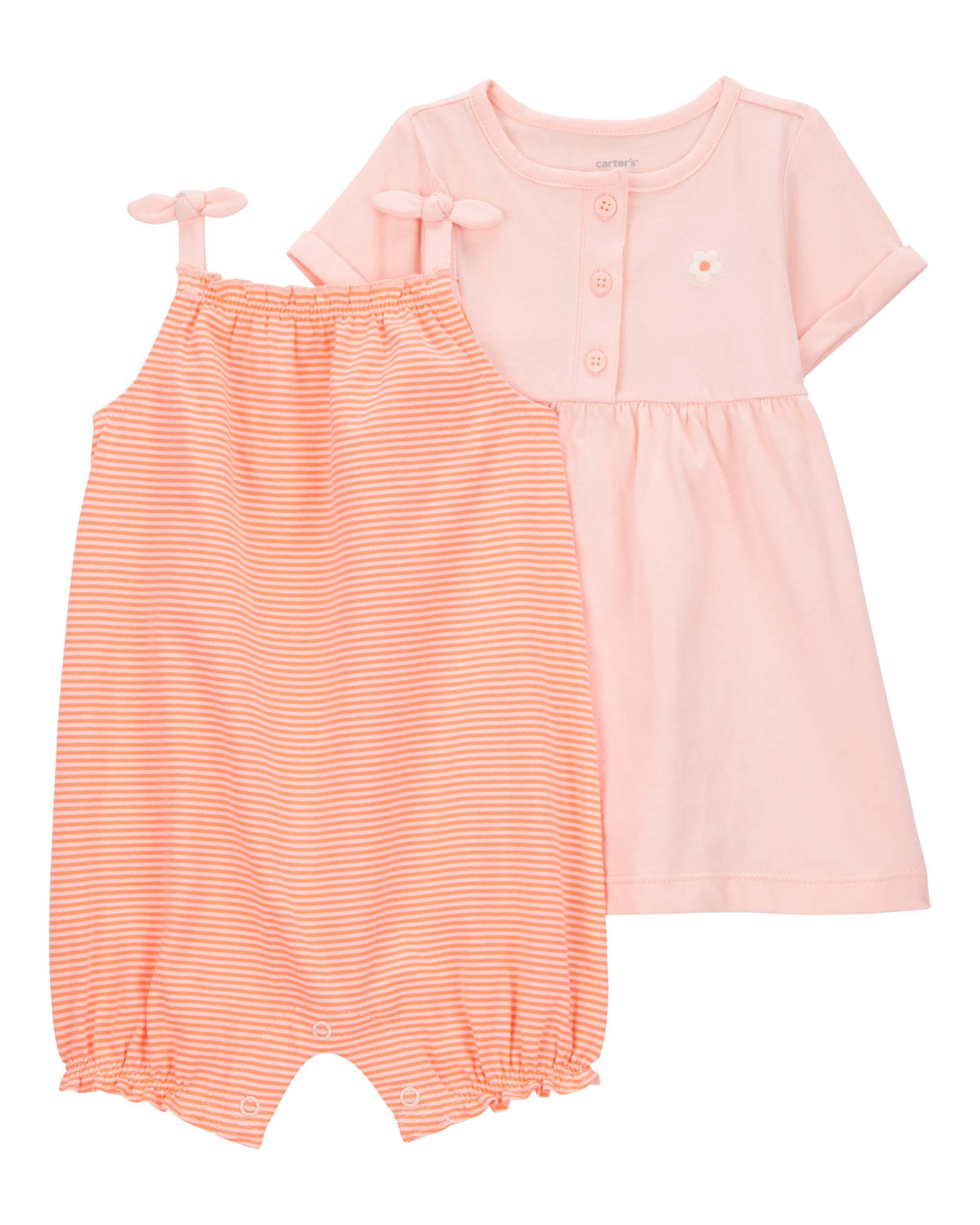 Carter's Baby 2-Piece Dress & Romper Set - Orange