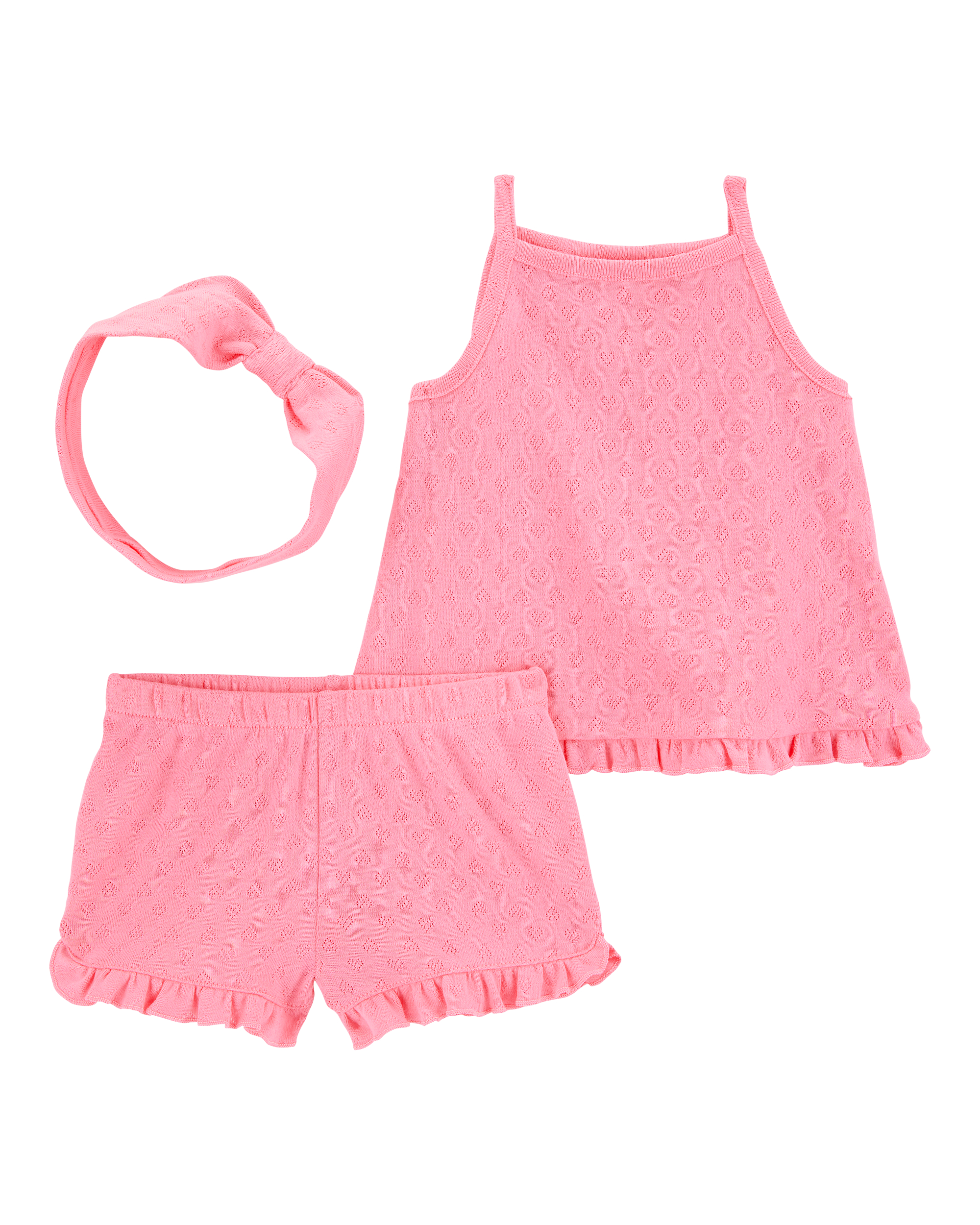 Carter's Baby Girls Pointelle Tee, Pink