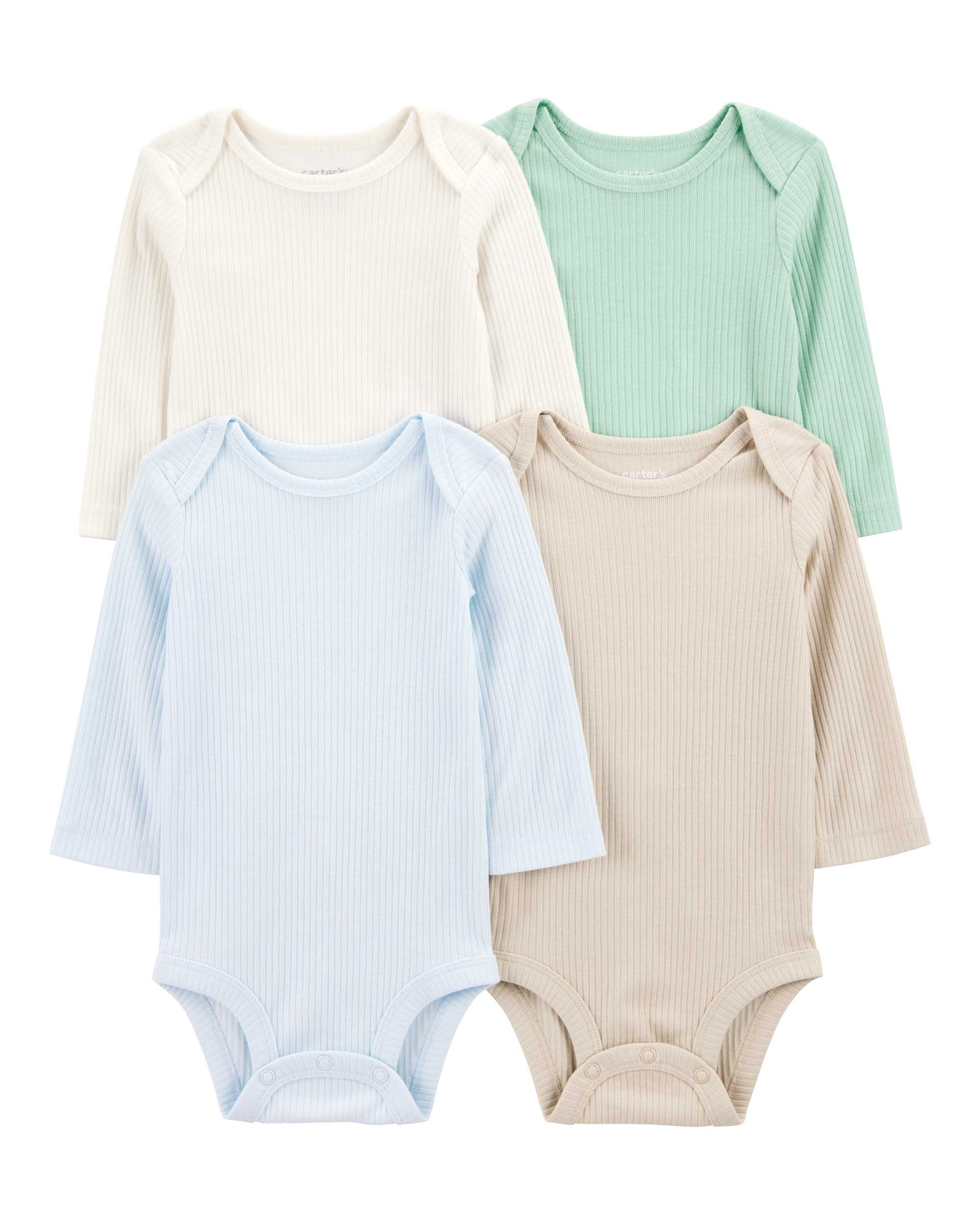 Carter's 4-Pack Long-Sleeve Bodysuits