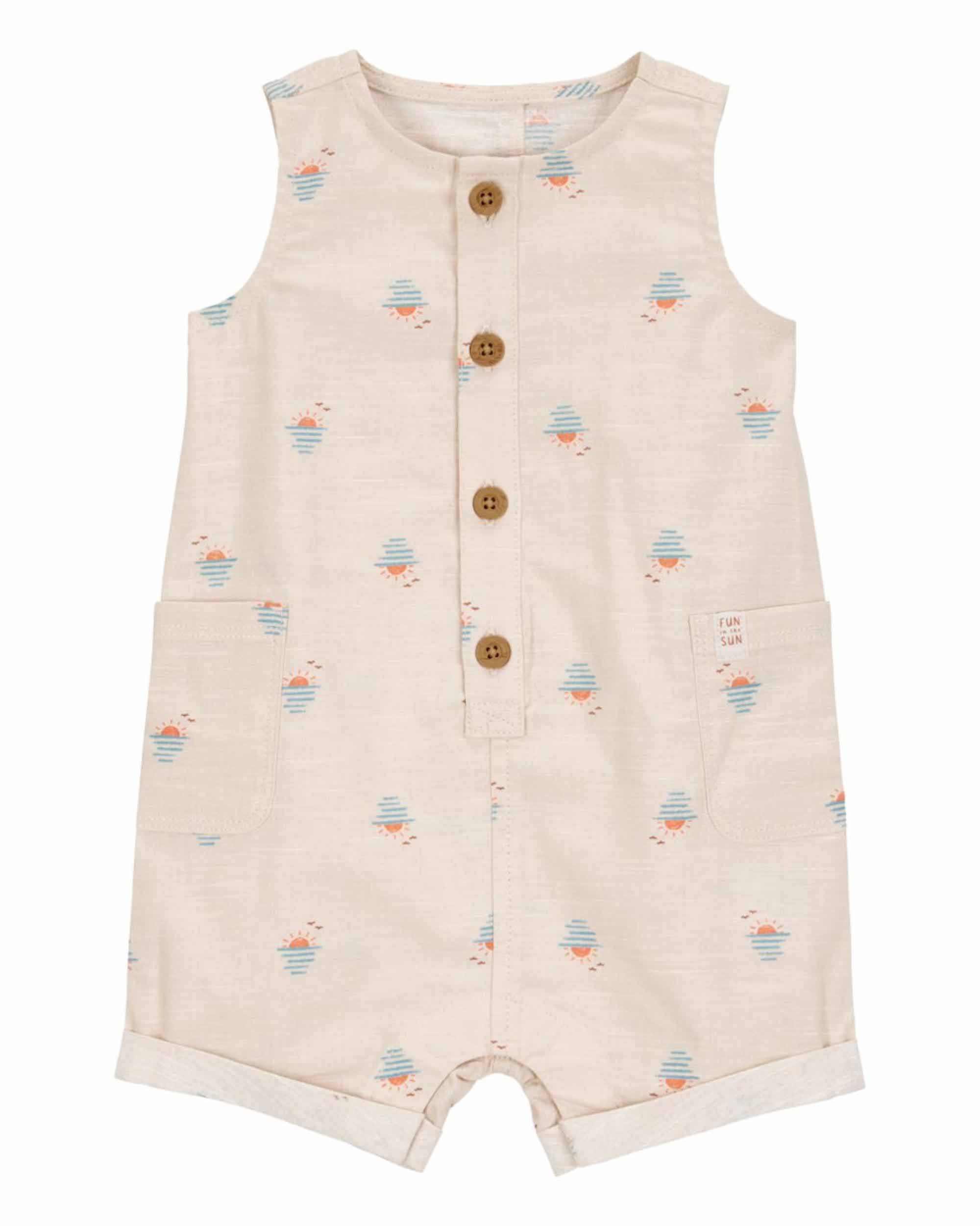 Carter's Sunset Print Romper - Tan
