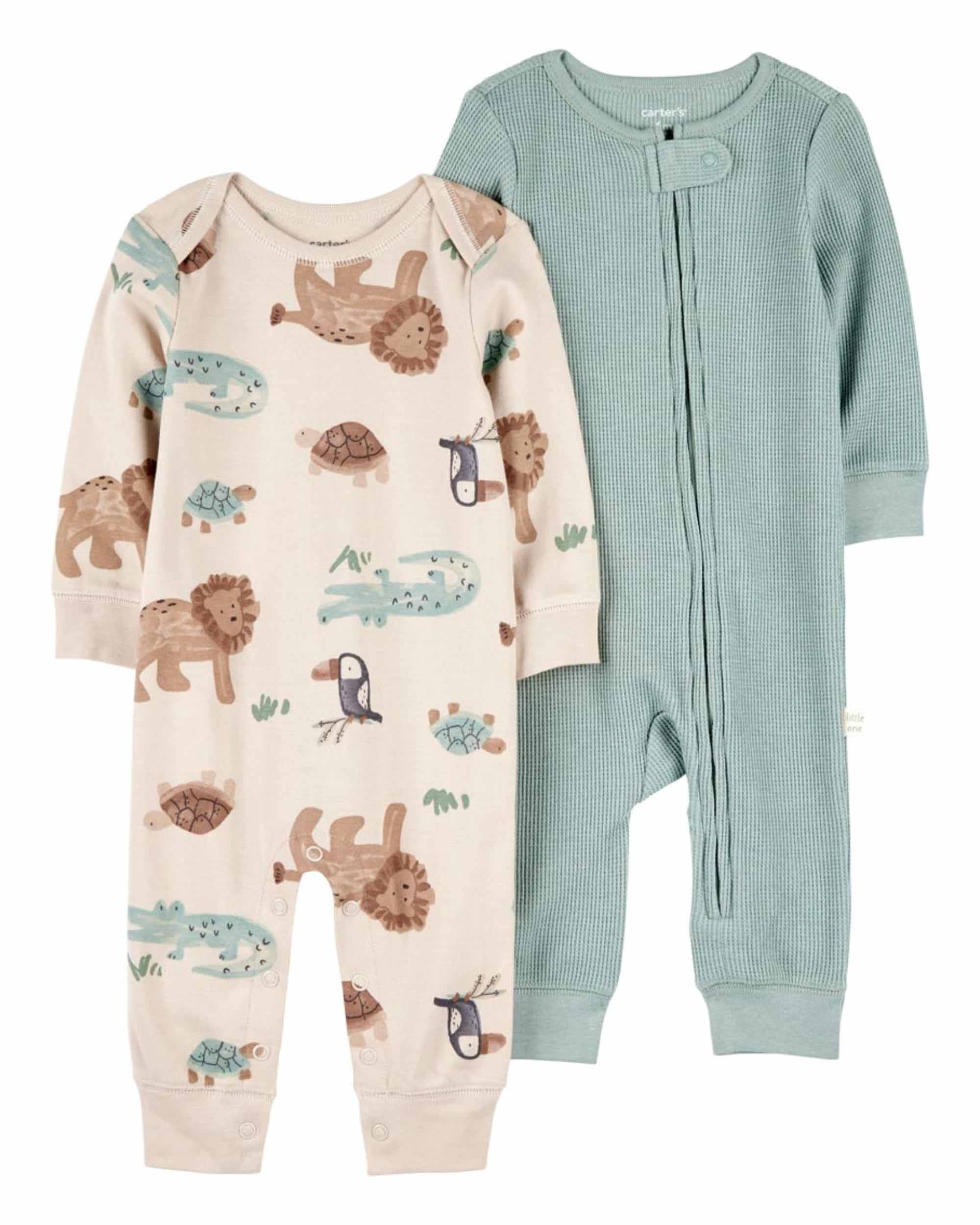 Carter's 2-Pack Animal Print Jumpsuits - Multicolor
