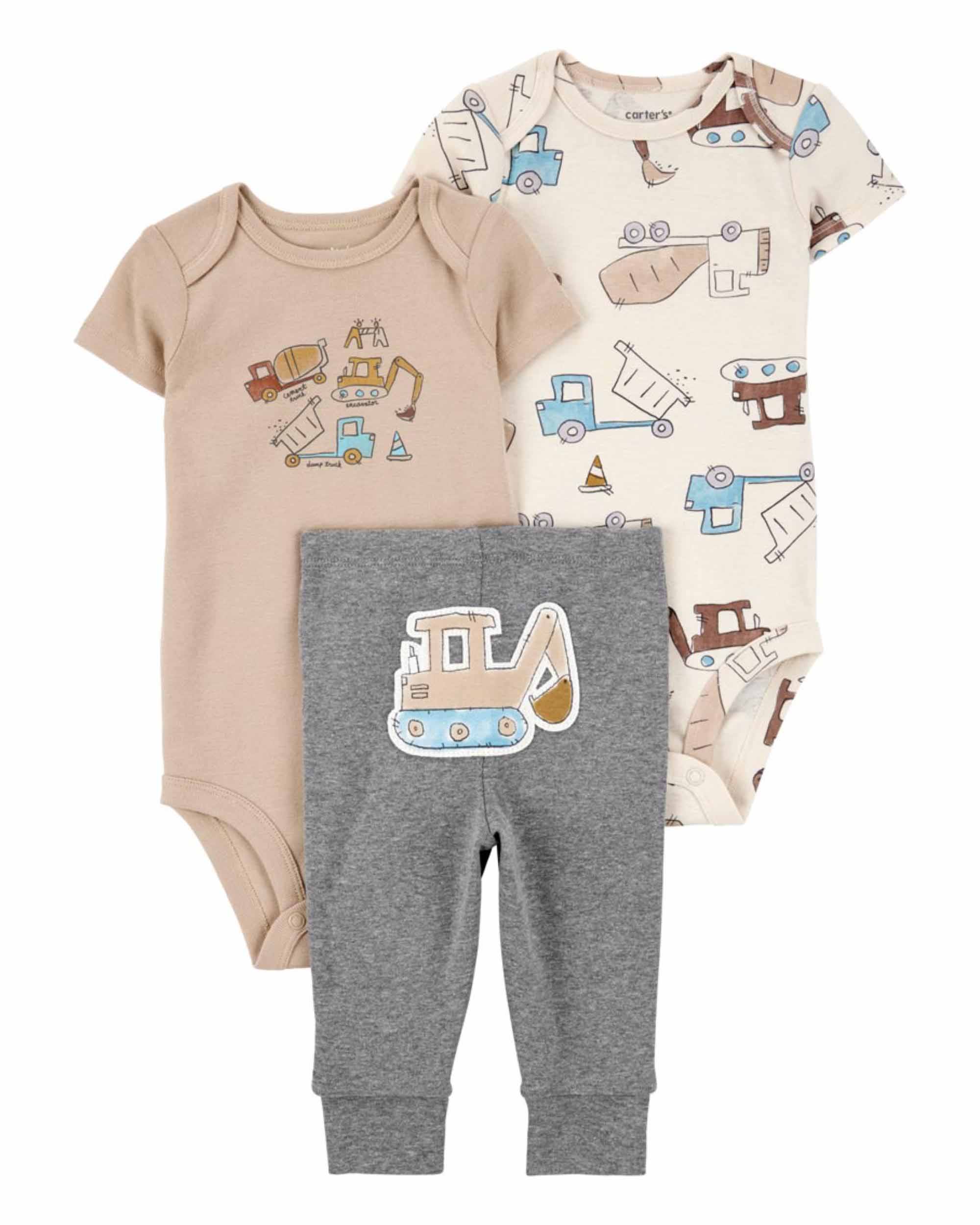 Carter's 3-Piece Construction Print Little Character Set - Multicolor