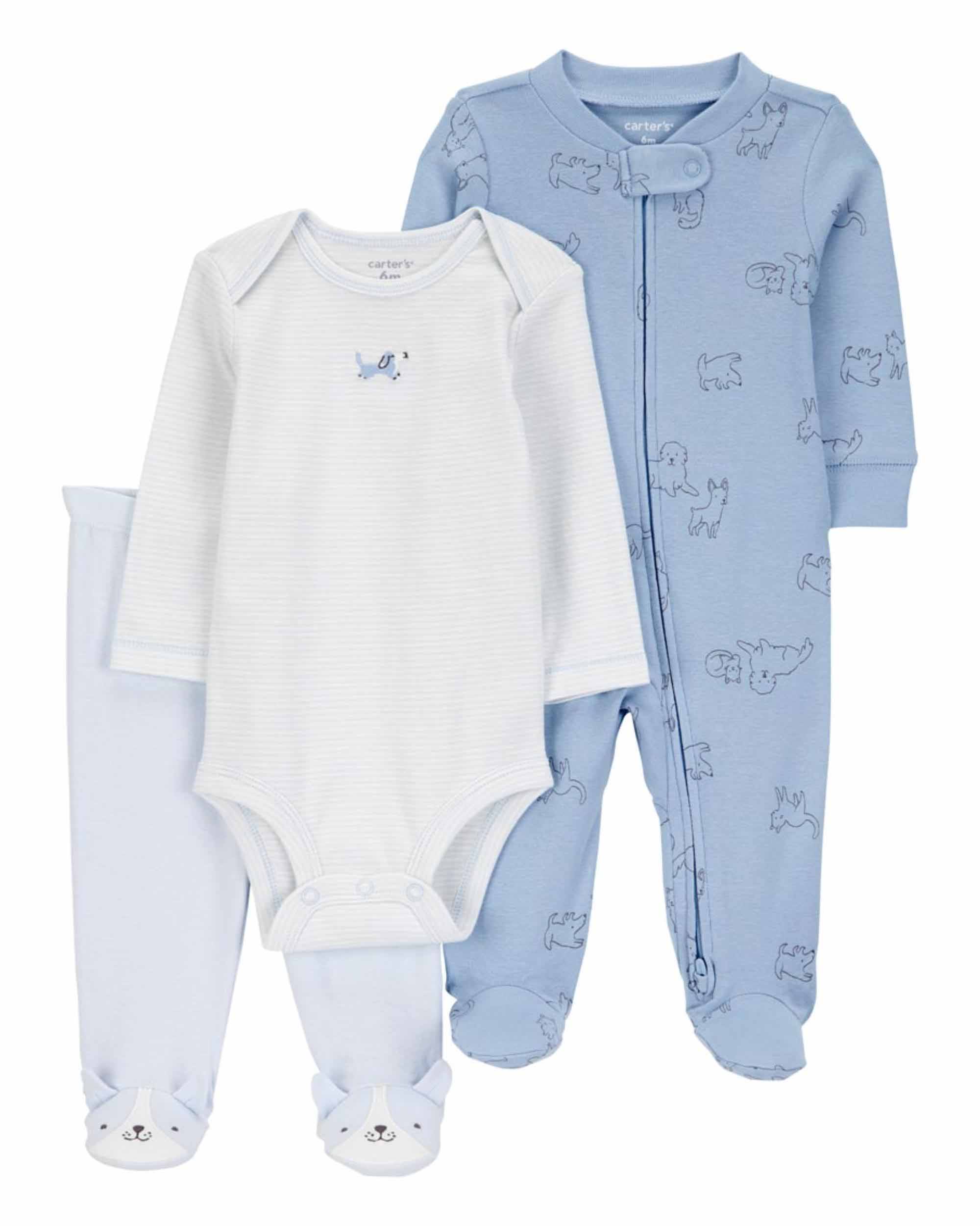 Carter's 3-Piece Puppy Print Multi-Piece Set - Blue