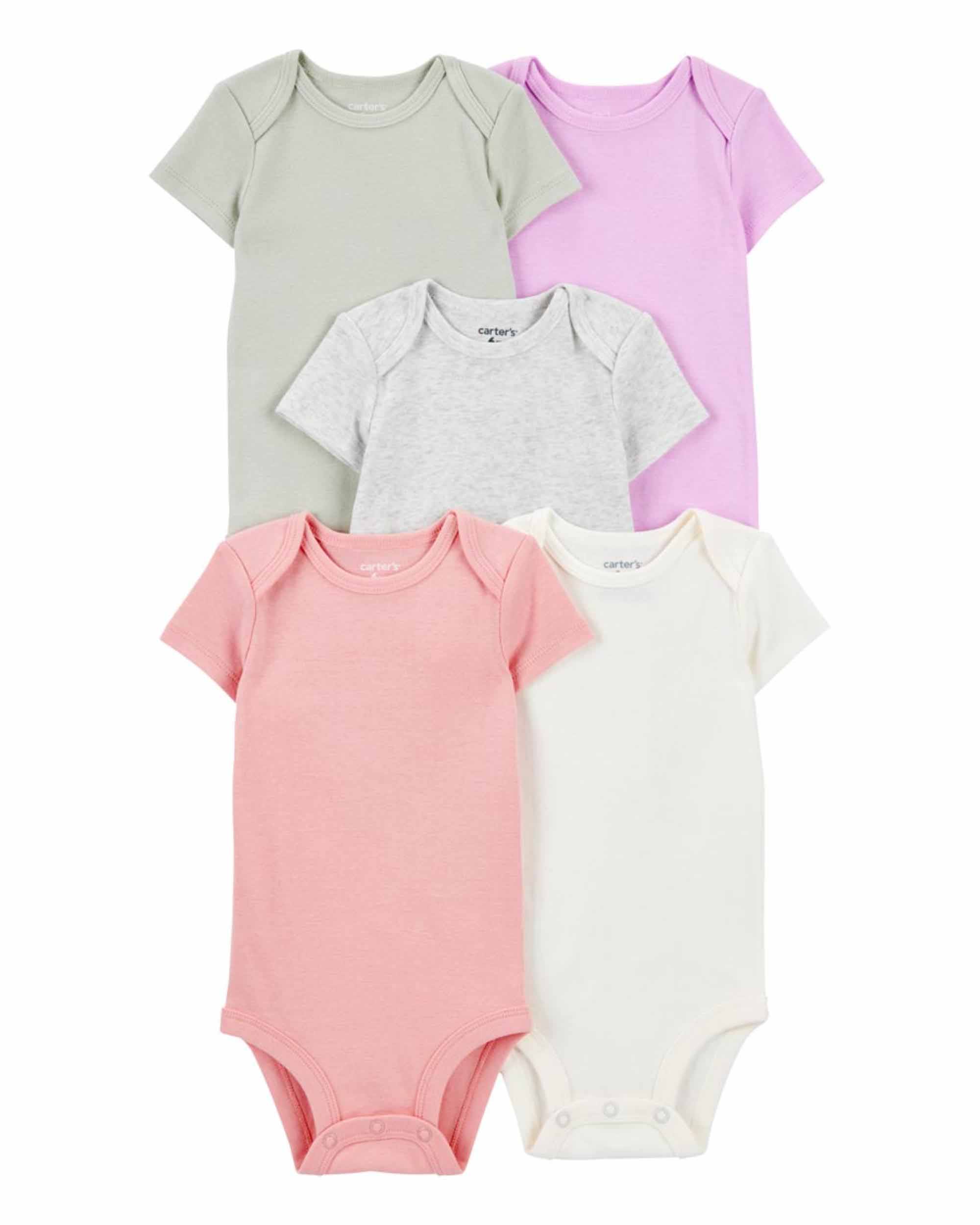 Carter's 5-Pack Snap Bodysuits - Multicolor