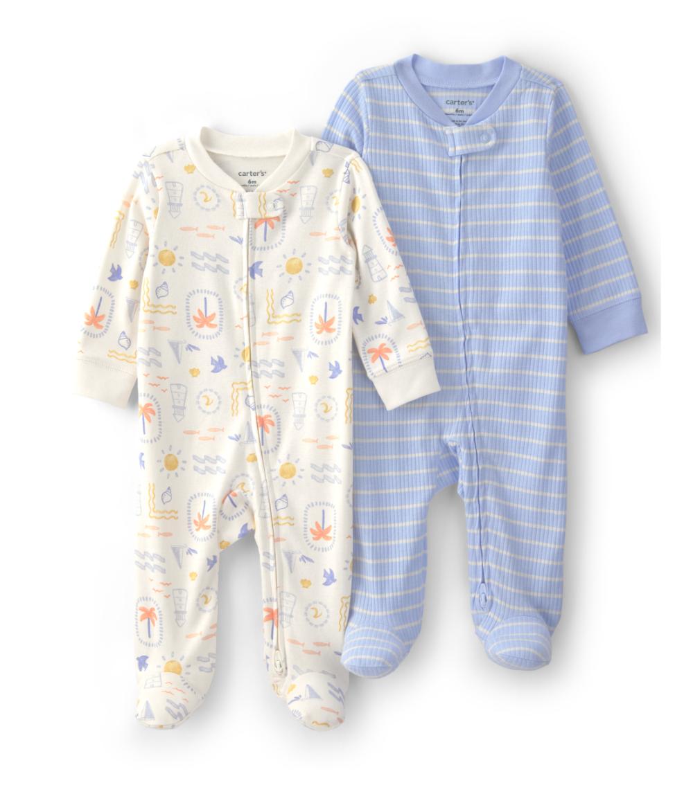 Carter's Baby Boys Santori Print 2 Pack Sleep N Play, Multicolor