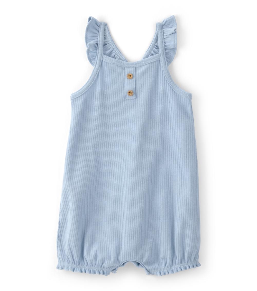 Carter's Baby Girls Drop Needle Creepers, Blue