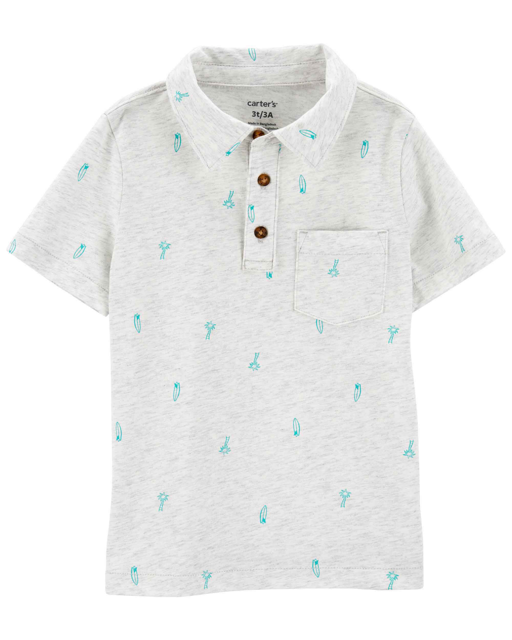 Carter's 1-Piece Palm Tree Print Polo T-Shirt