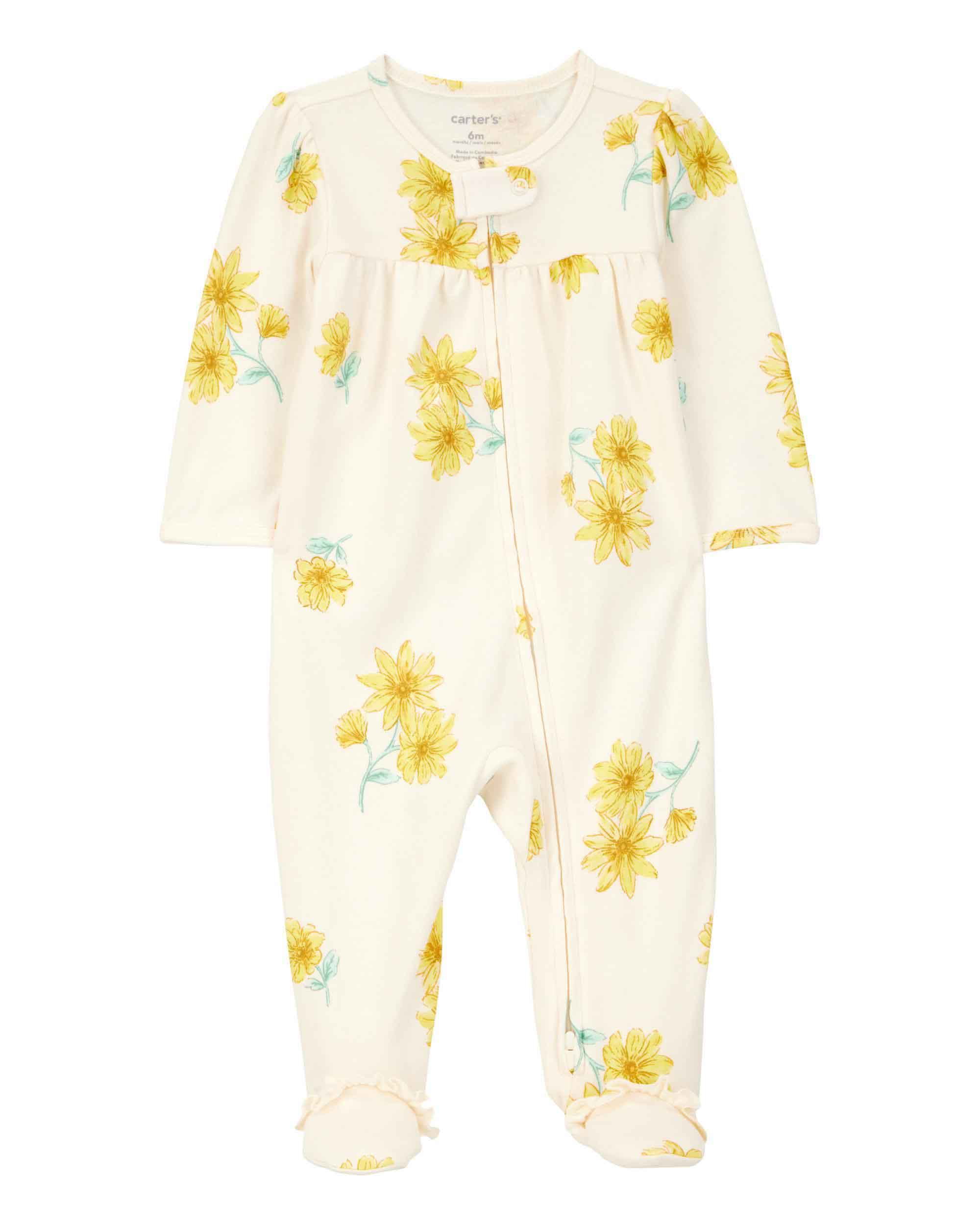Carter's Floral Printed Sleep N Play Pyjamas