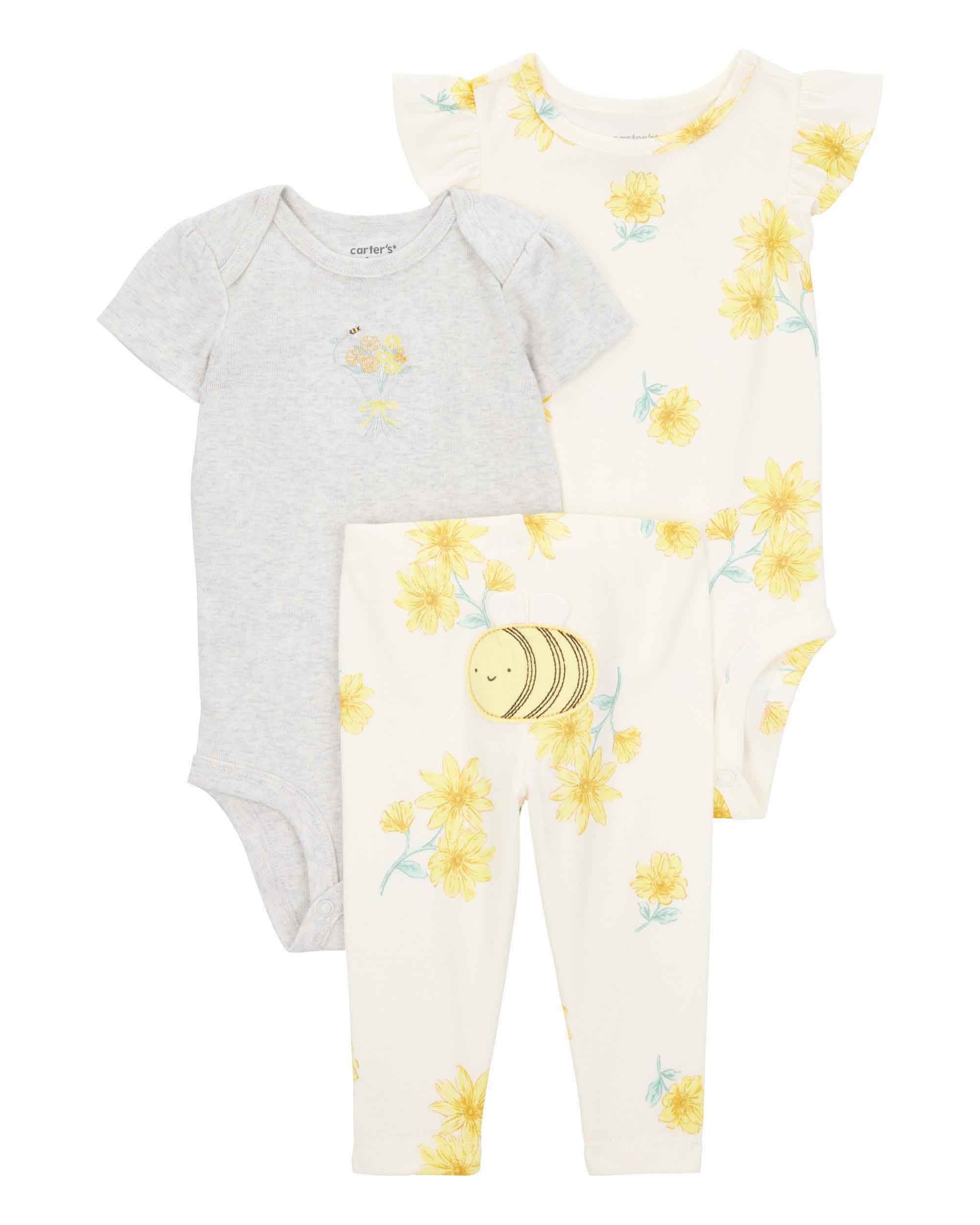 Carter's 3-Piece Bee Print Character Set