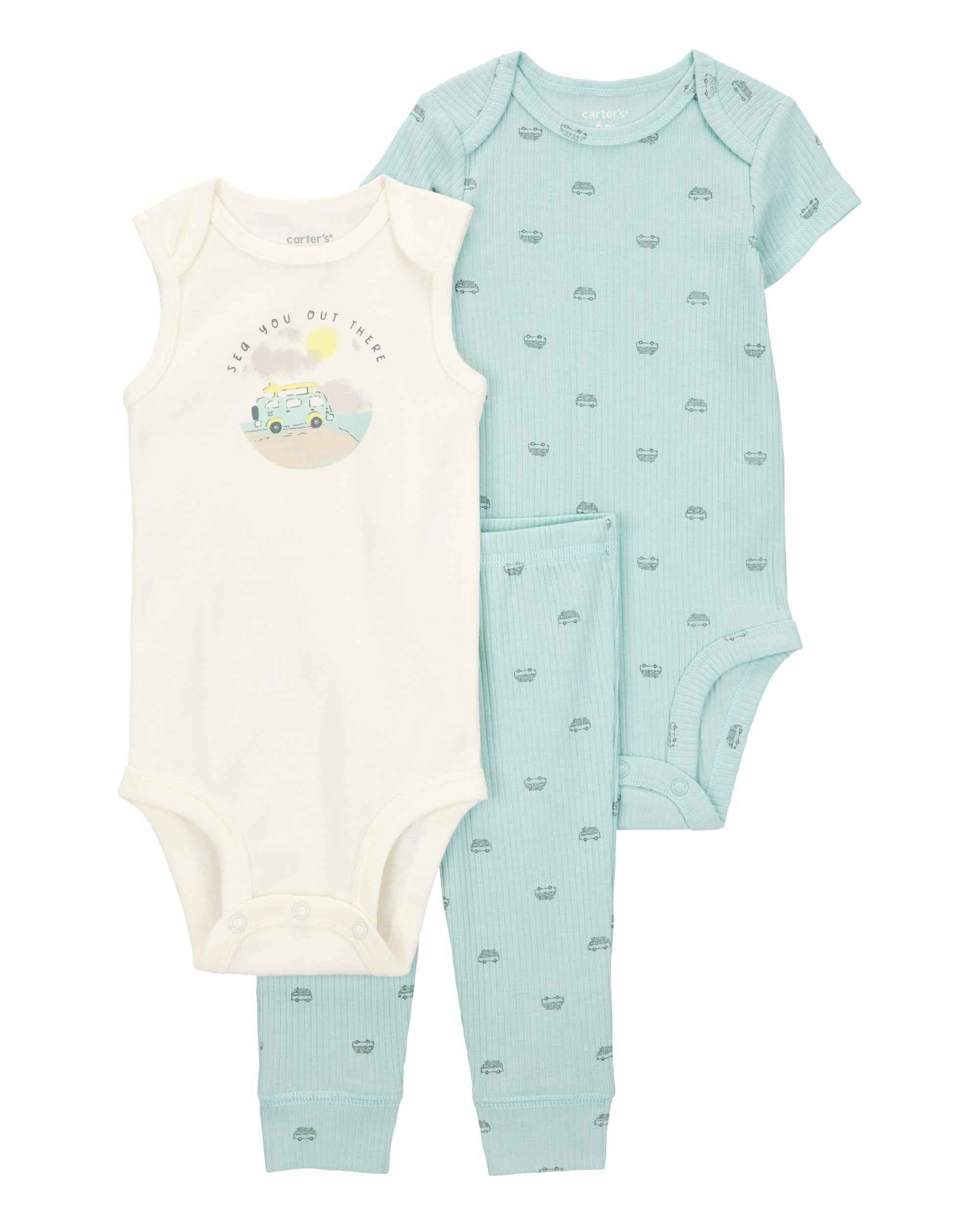 Carter's 3-Piece Bus Printed Little Character Set