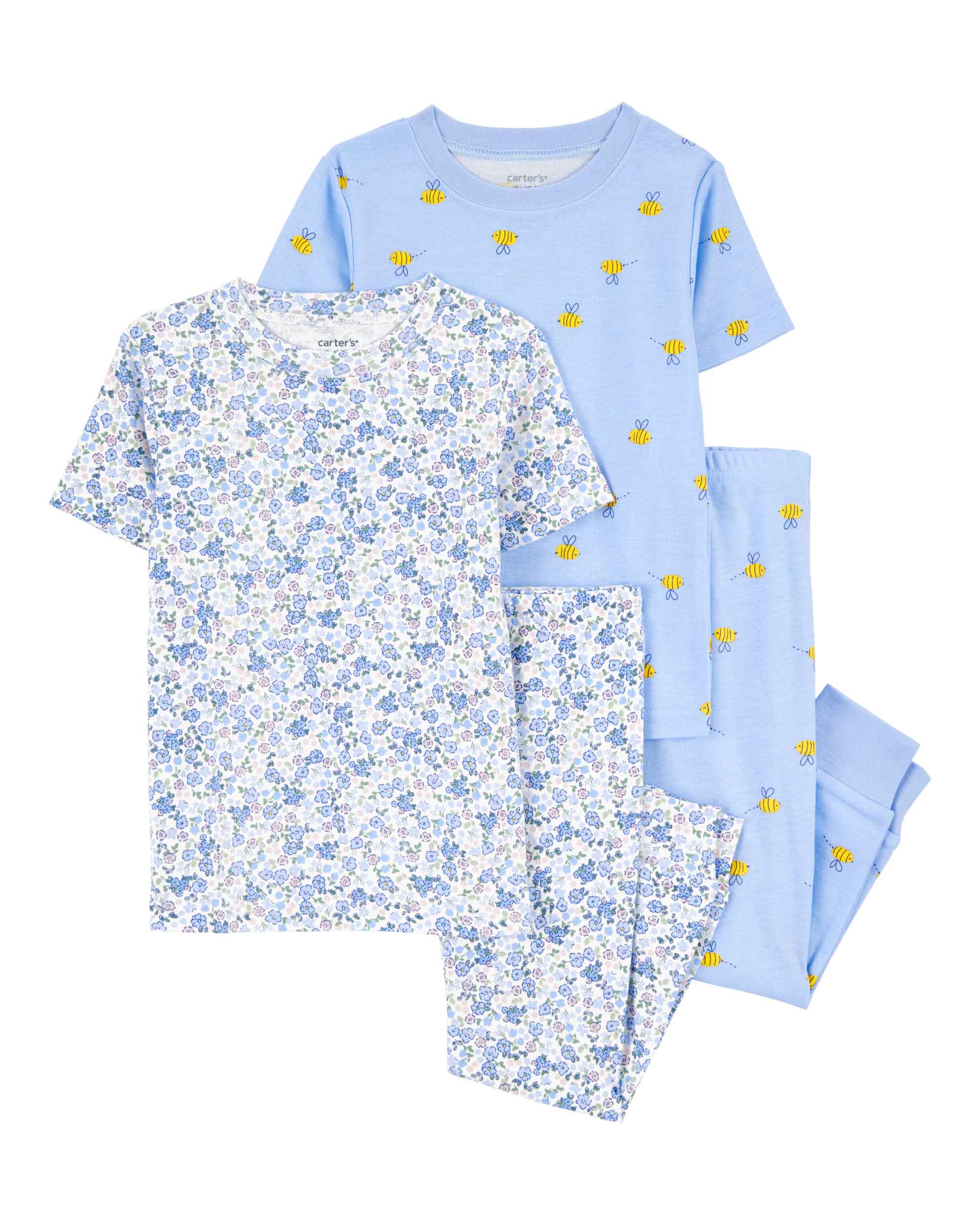Carter's 4-Piece Floral Print Short-Sleeve Pyjamas Set