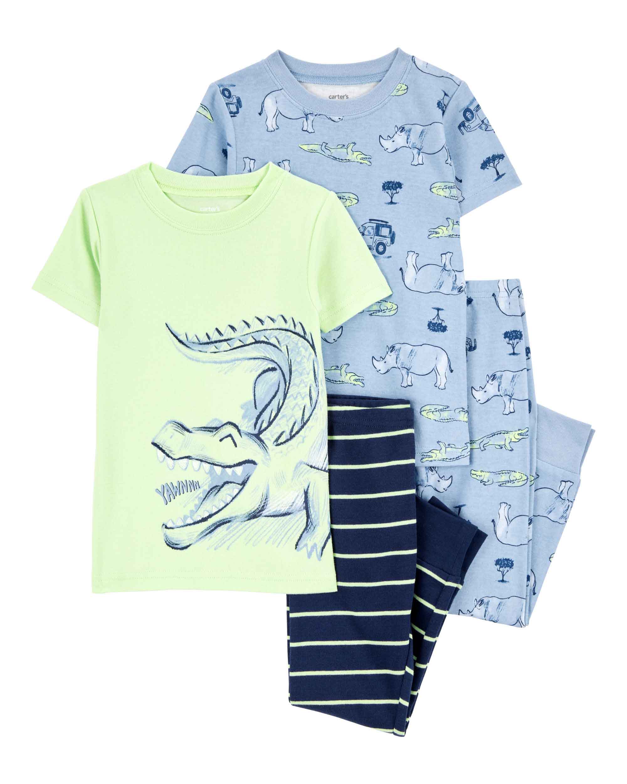 Carter's 4-Piece Alligator Print Pyjamas Set