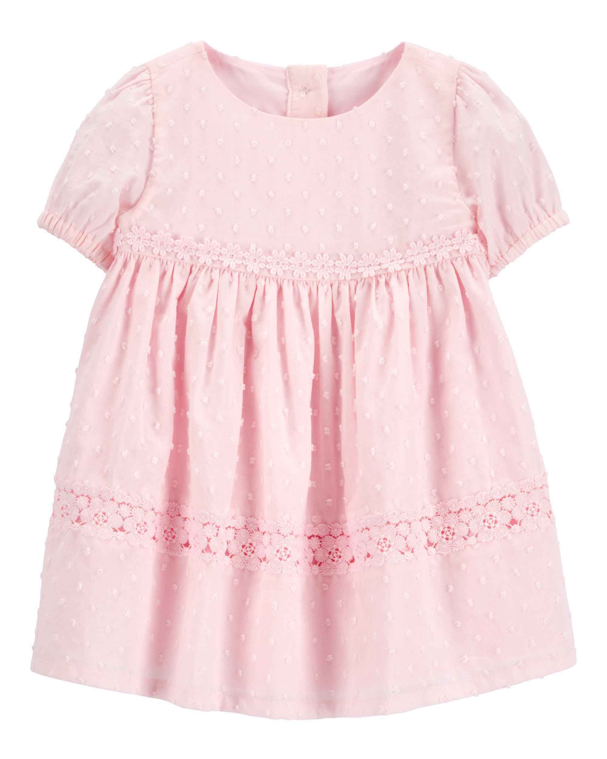 OshKosh B'gosh Floral and Textured Babydoll Dress