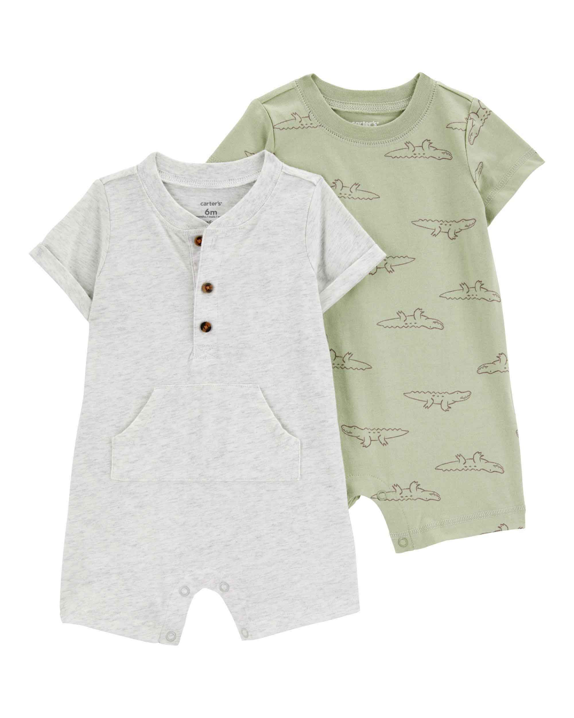 Carter's 2-Piece Gator Printed Romper Set
