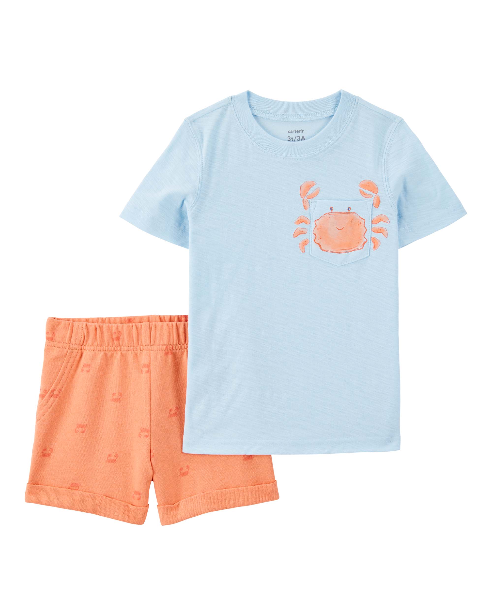 Carter's 2-Piece Crab Tree Print Short Set