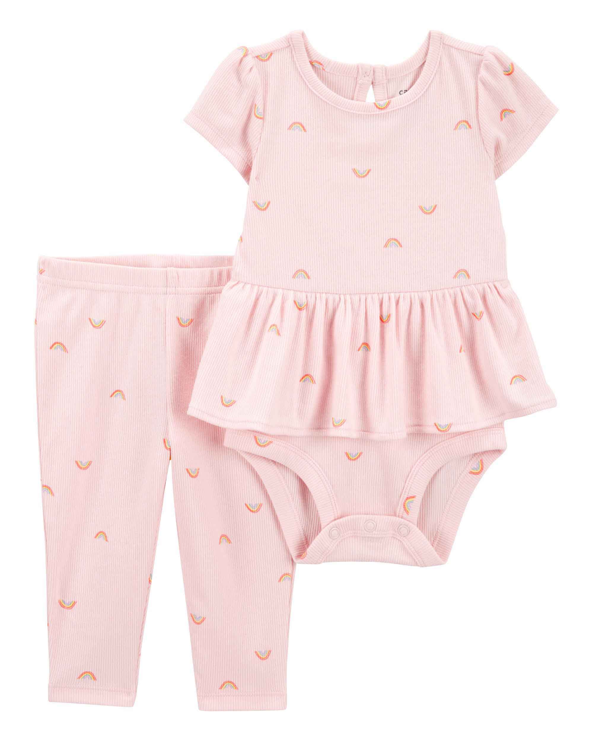 Carter's 2-Piece Rainbow Printed Bodysuit and Pants Set
