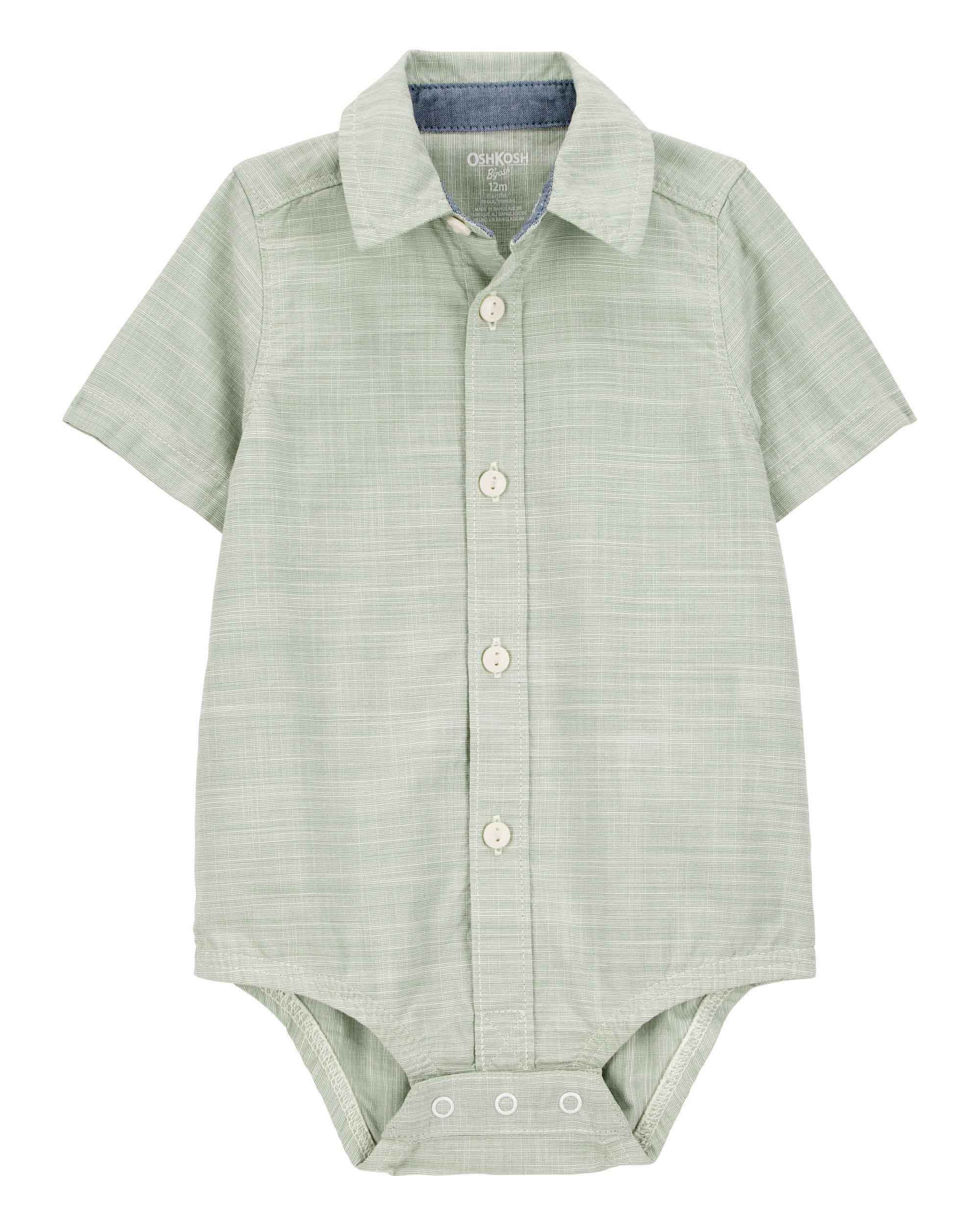 Oshkosh Woven Button-Front Bodysuit