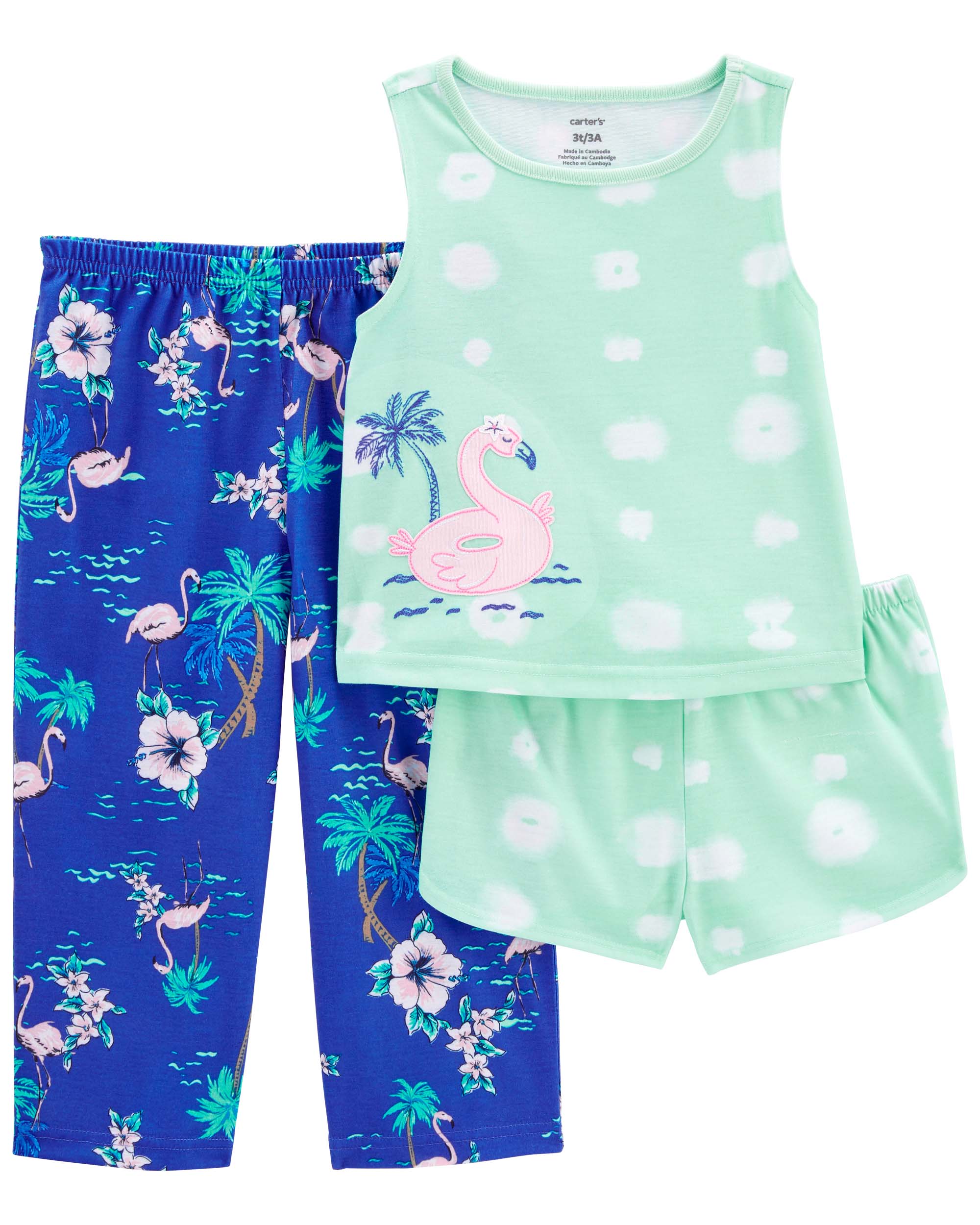 Carter's 3-Piece Flamingo Loose Fit PJs