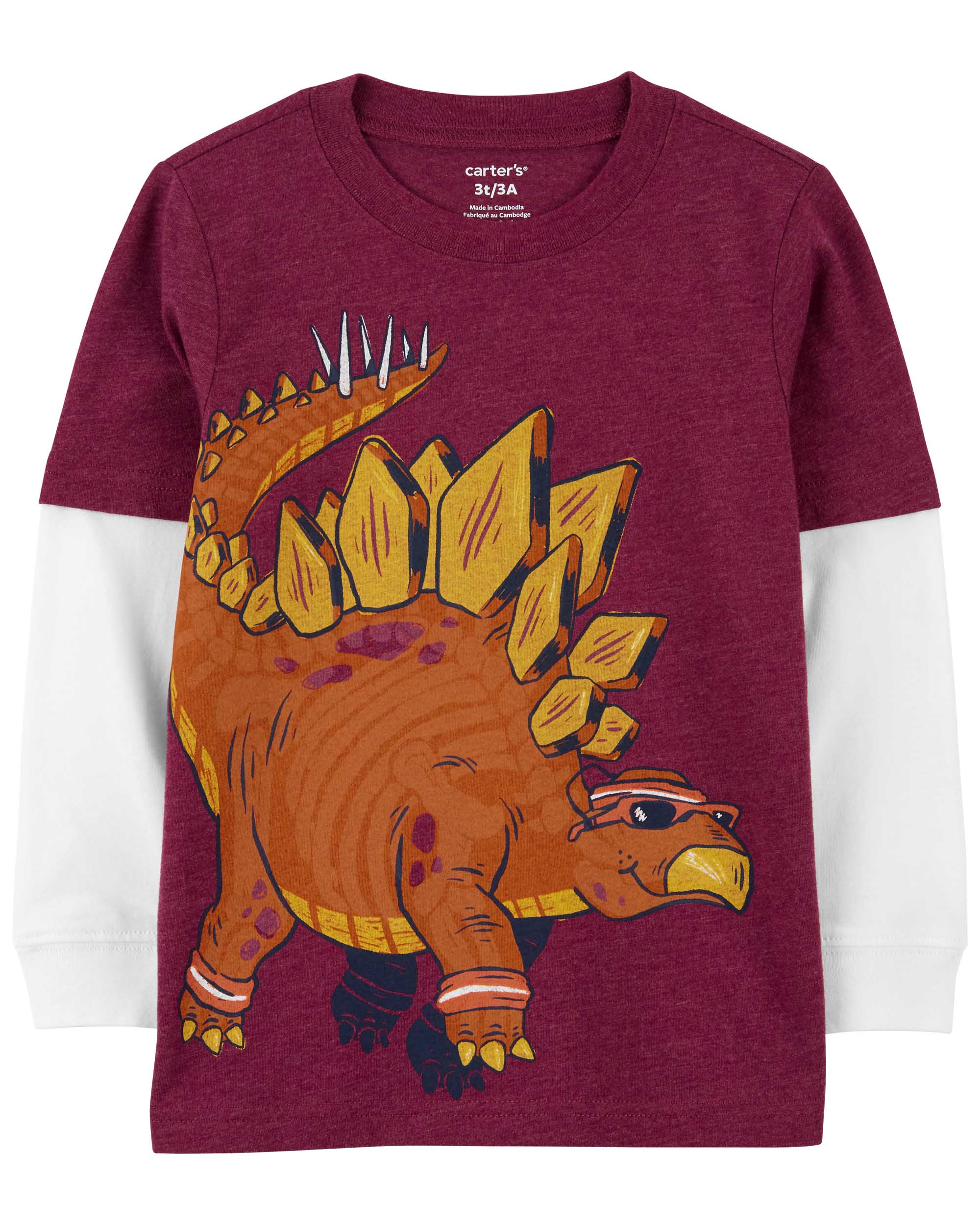Carter's Dinosaur Layered-Look Jersey Tee